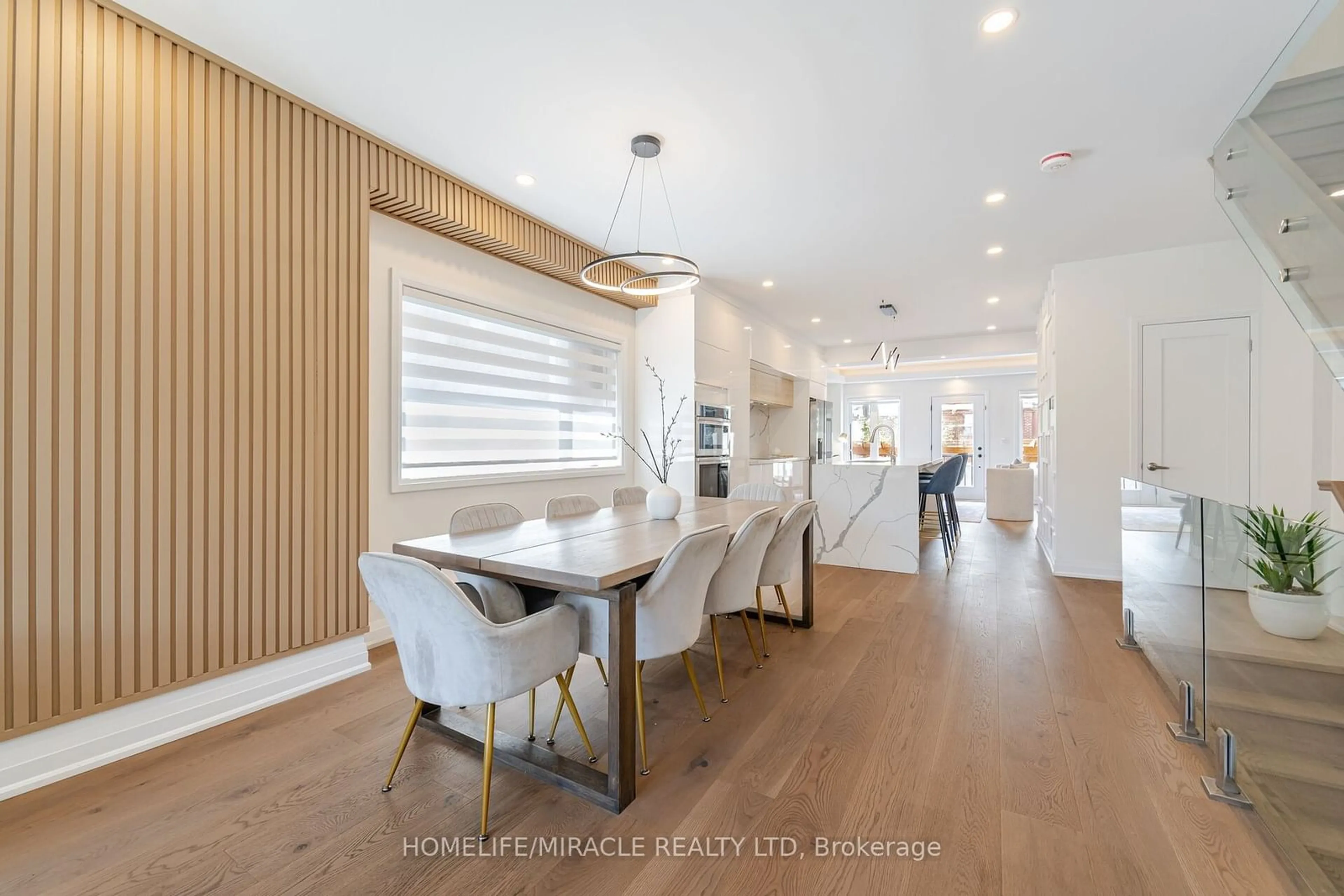 Dining room, wood floors for 388 Oakwood Ave, Toronto Ontario M6E 2W3