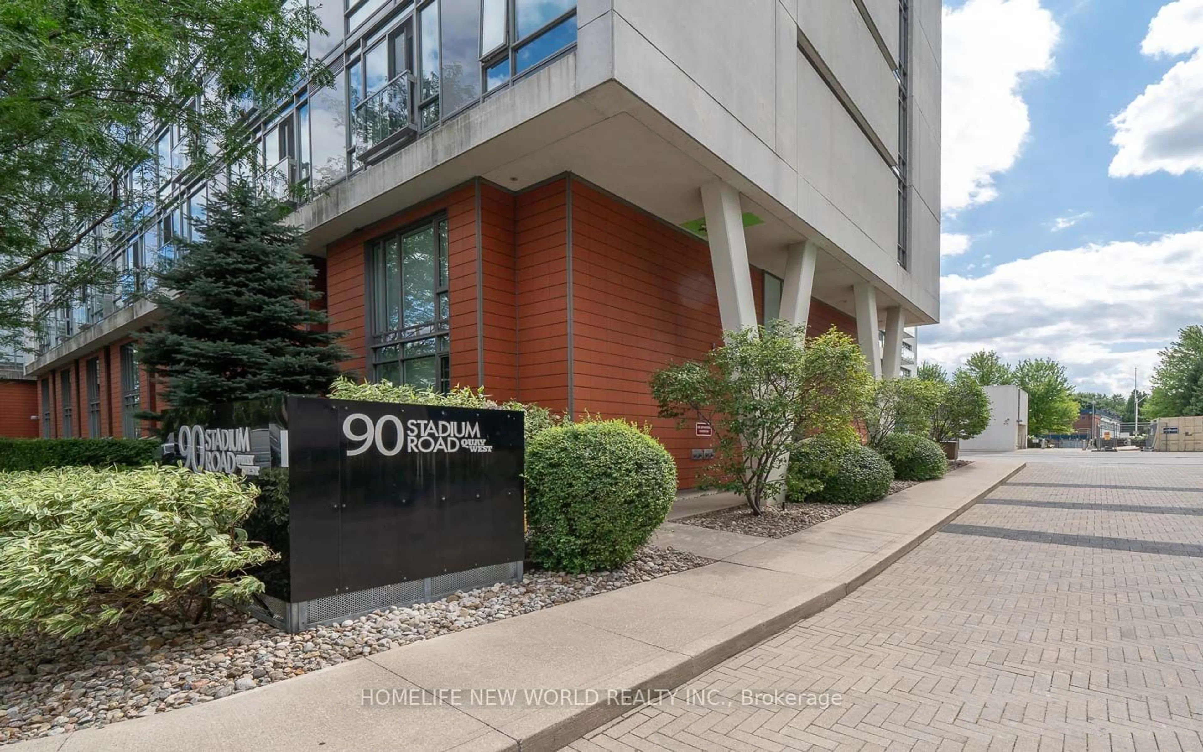 A pic from exterior of the house or condo, the street view for 90 Stadium Rd #610, Toronto Ontario M5V 3W5