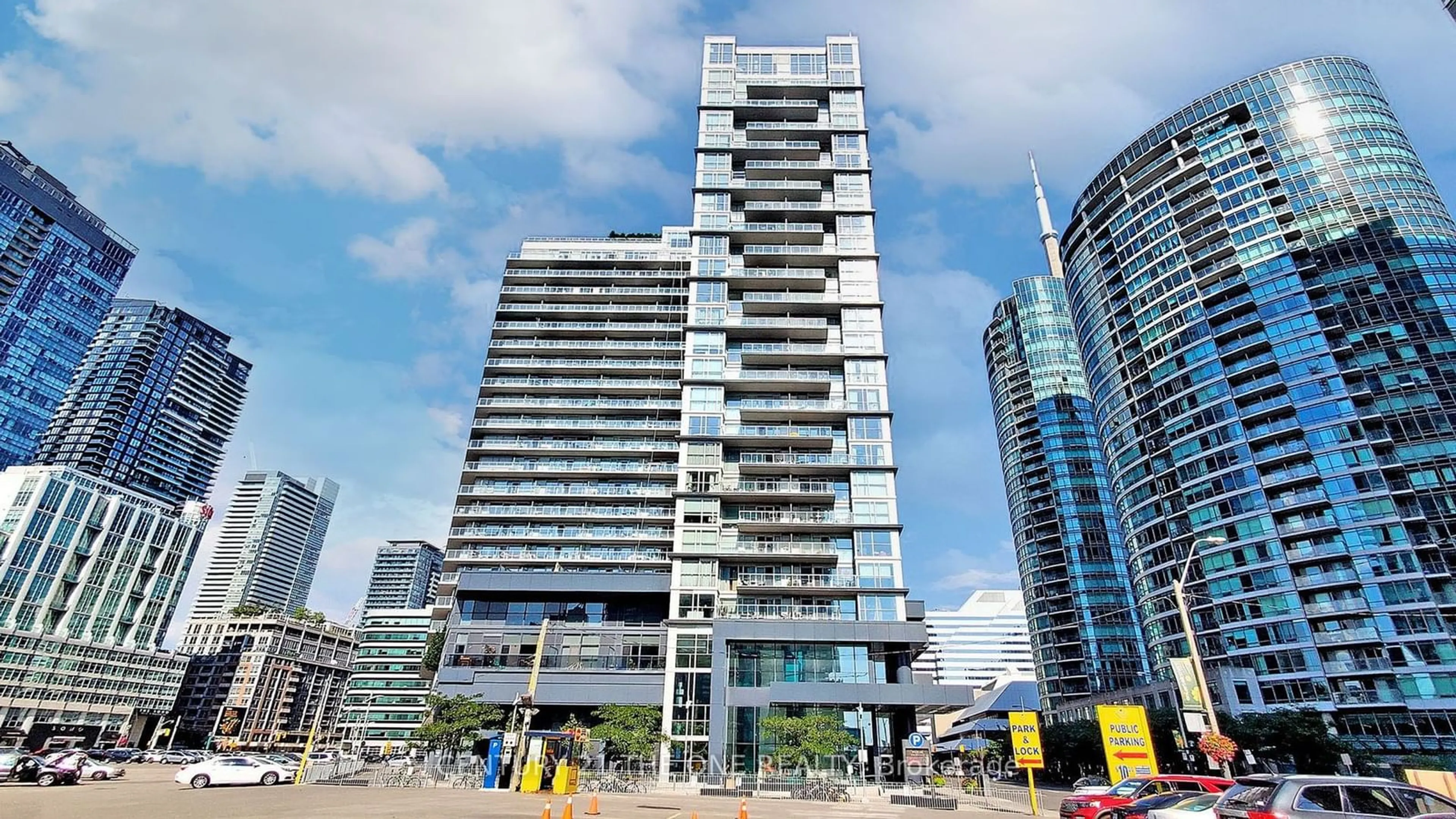 A pic from exterior of the house or condo, the view of city buildings for 352 Front St #1004, Toronto Ontario M5V 1B5