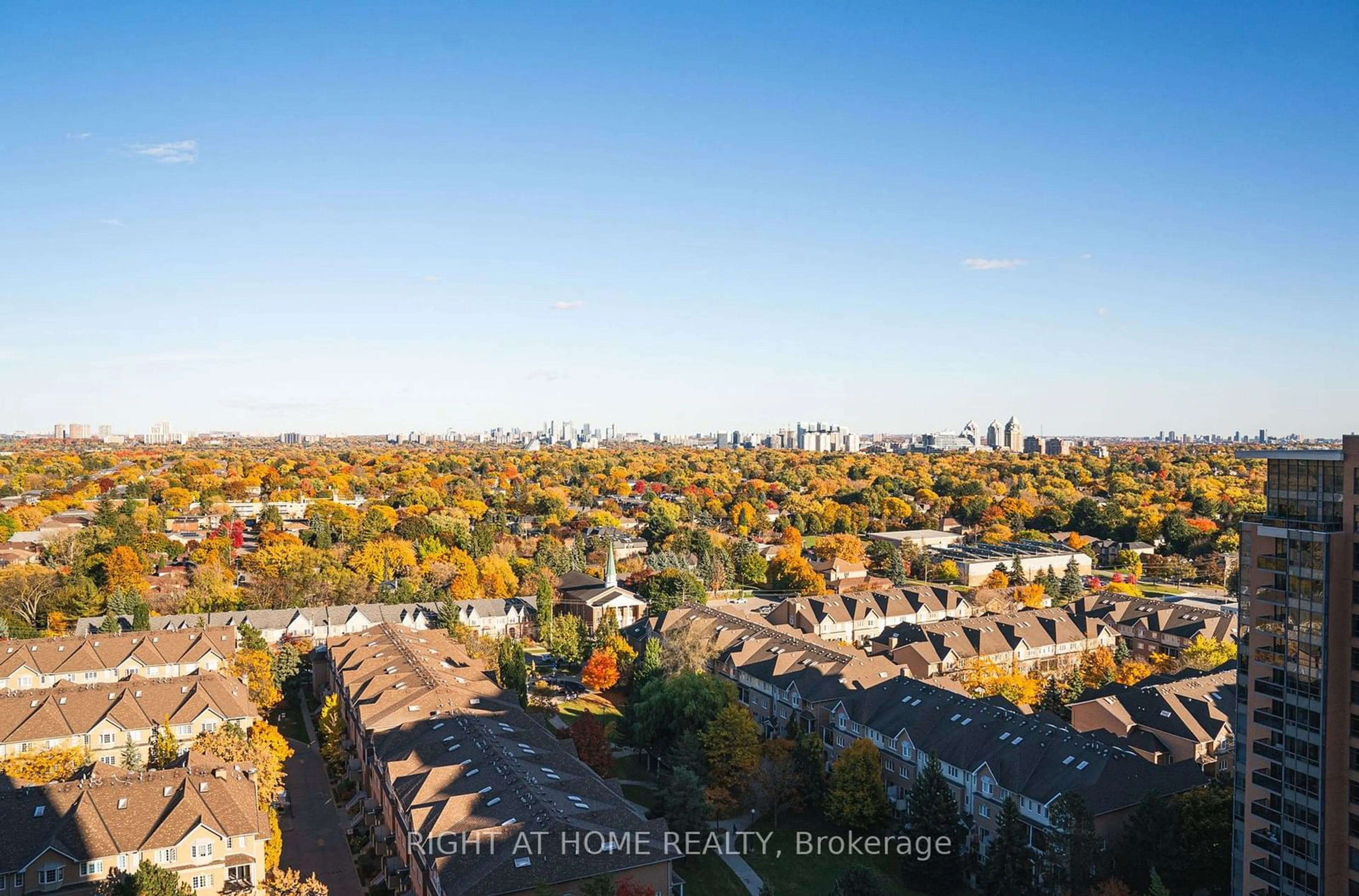 A pic from exterior of the house or condo, the view of city buildings for 10 Northtown Way #1814, Toronto Ontario M3H 5S9