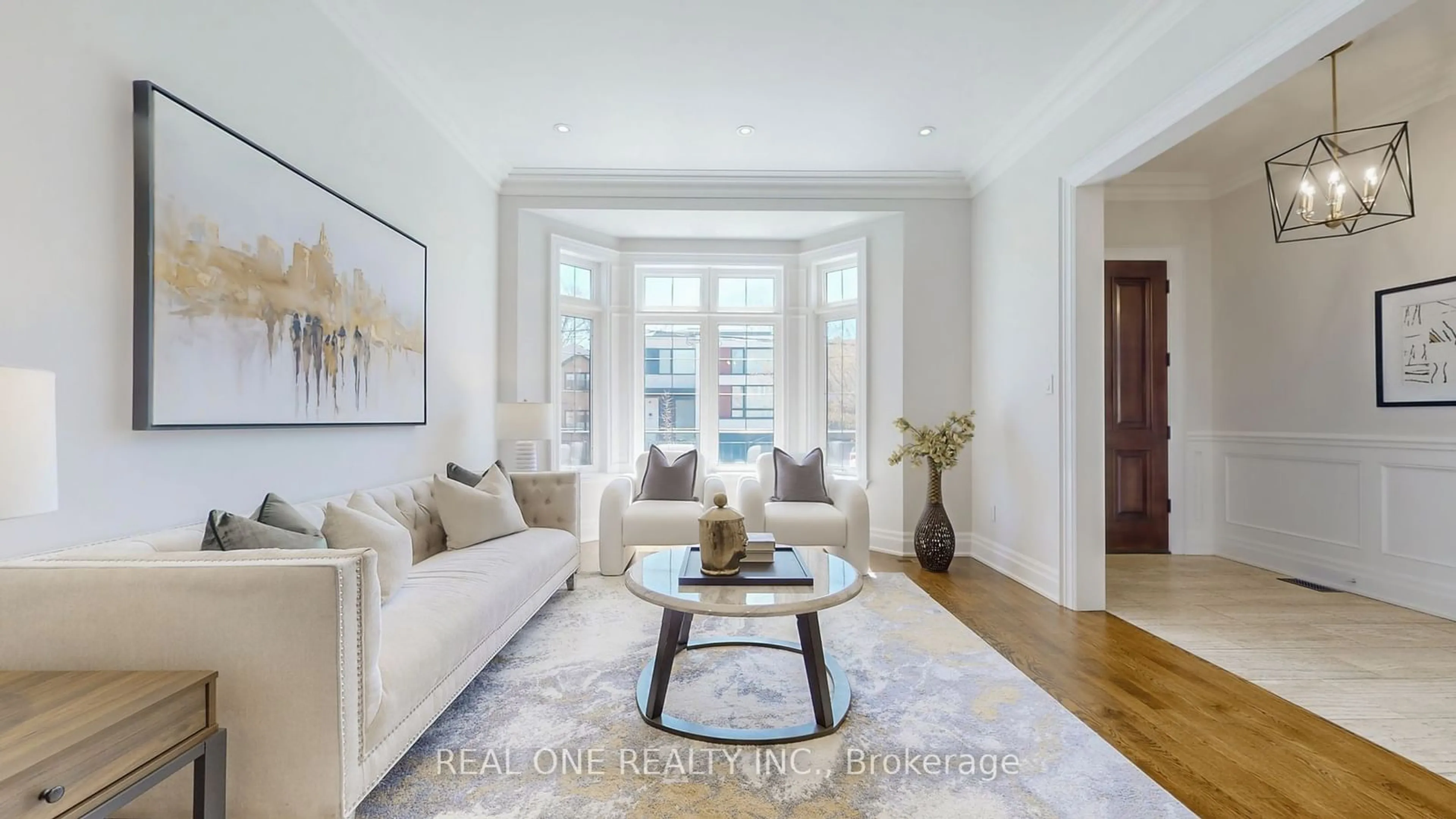 Living room, wood floors for 222 Florence Ave, Toronto Ontario M2N 1G6