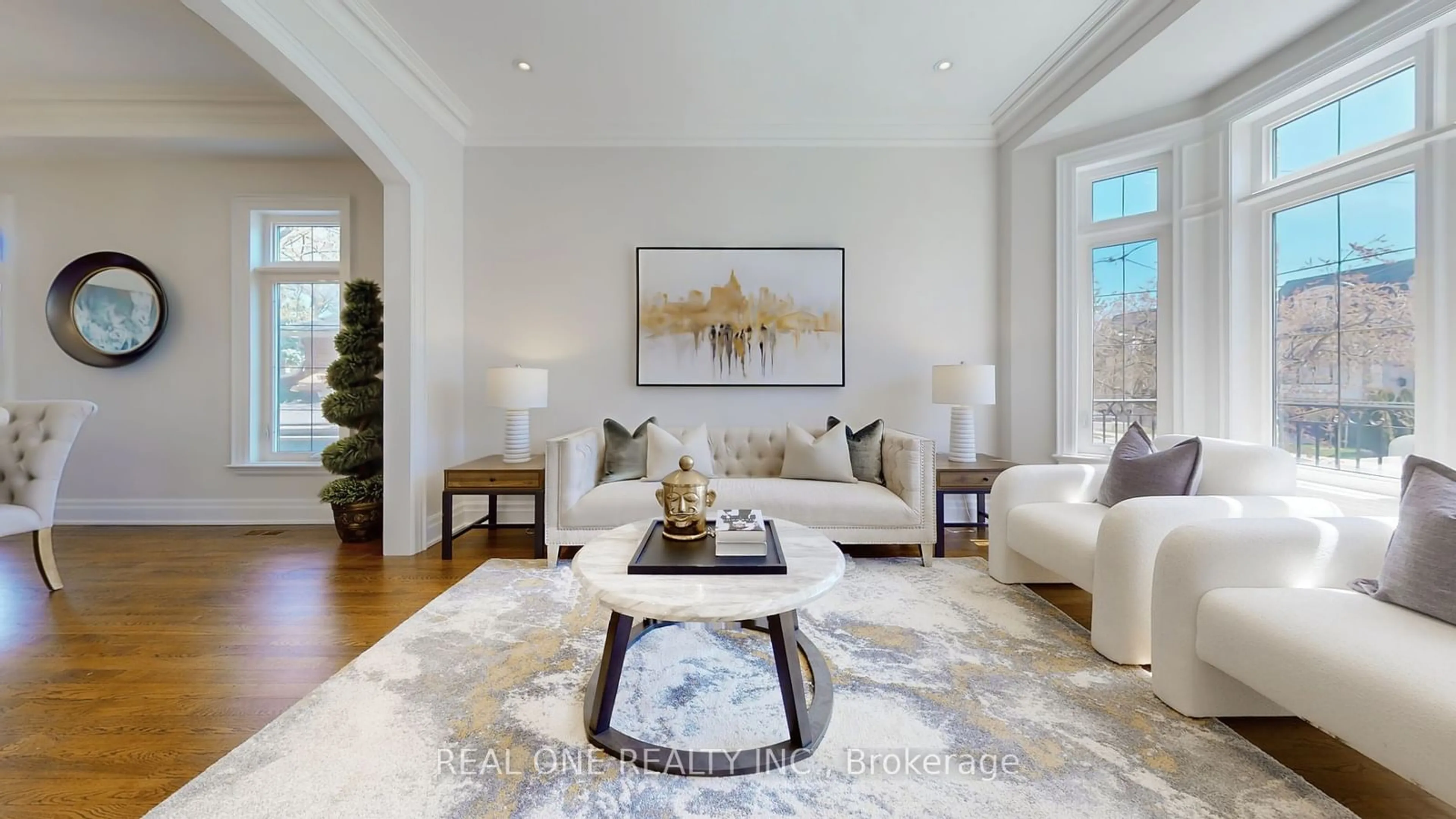 Living room, wood floors for 222 Florence Ave, Toronto Ontario M2N 1G6