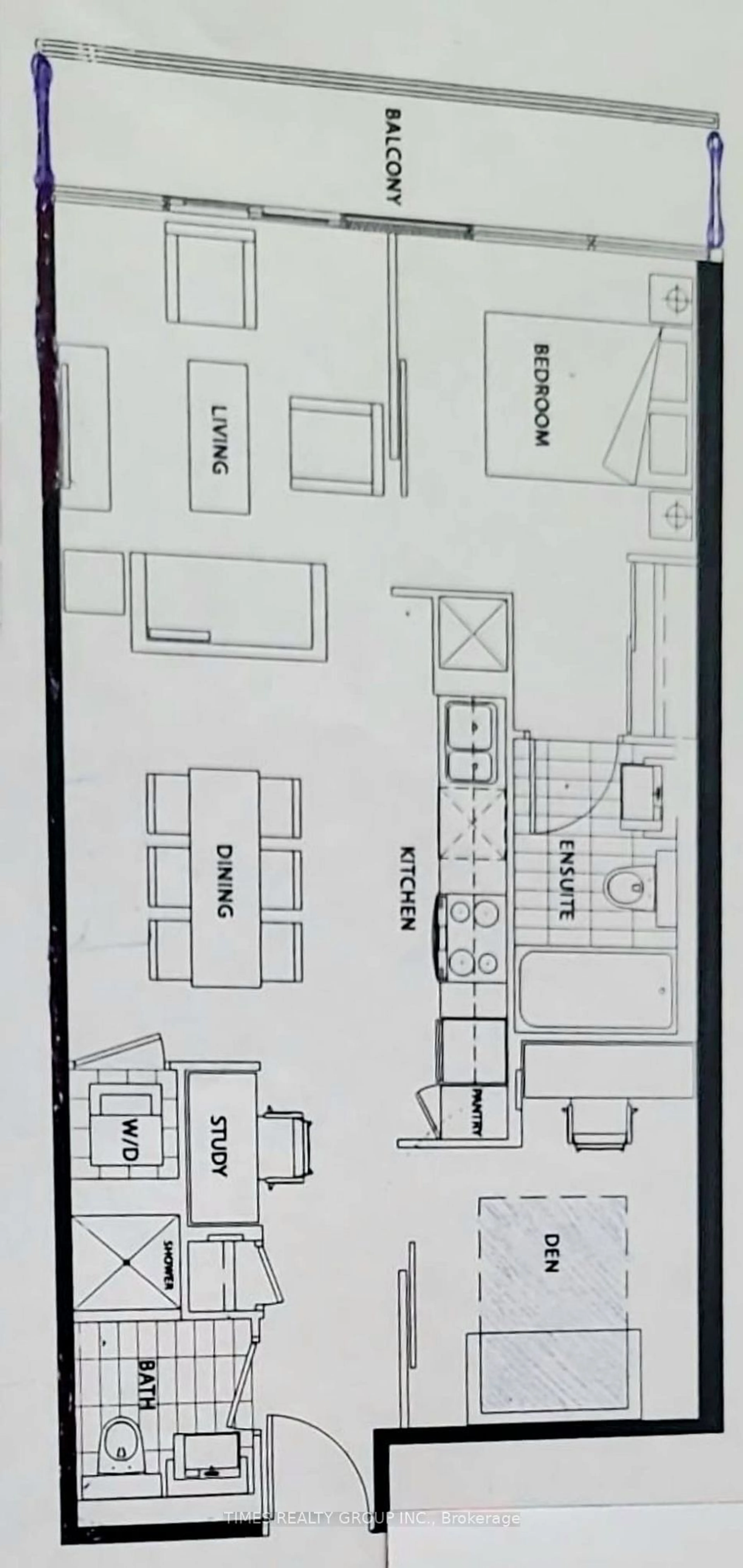 Floor plan for 8 Telegram Mews #622, Toronto Ontario M5V 3Z5