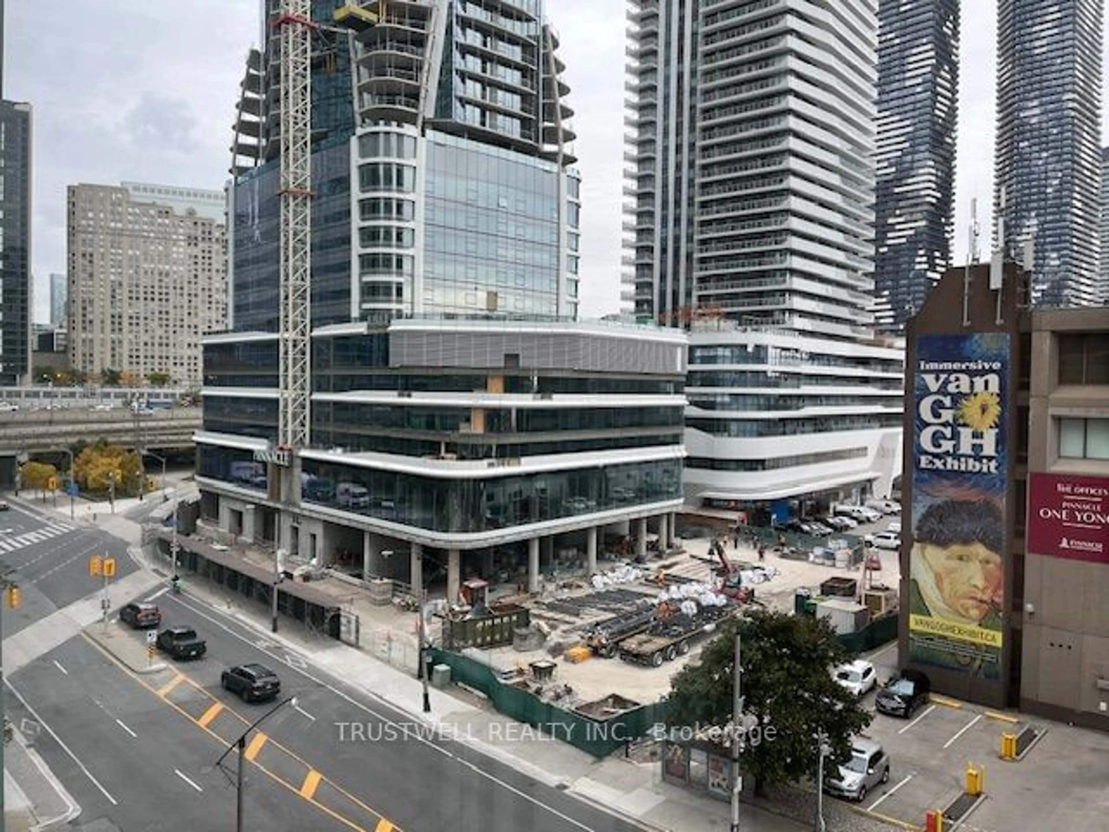 A pic from exterior of the house or condo, the view of city buildings for 10 Yonge St #609, Toronto Ontario M5J 1R4