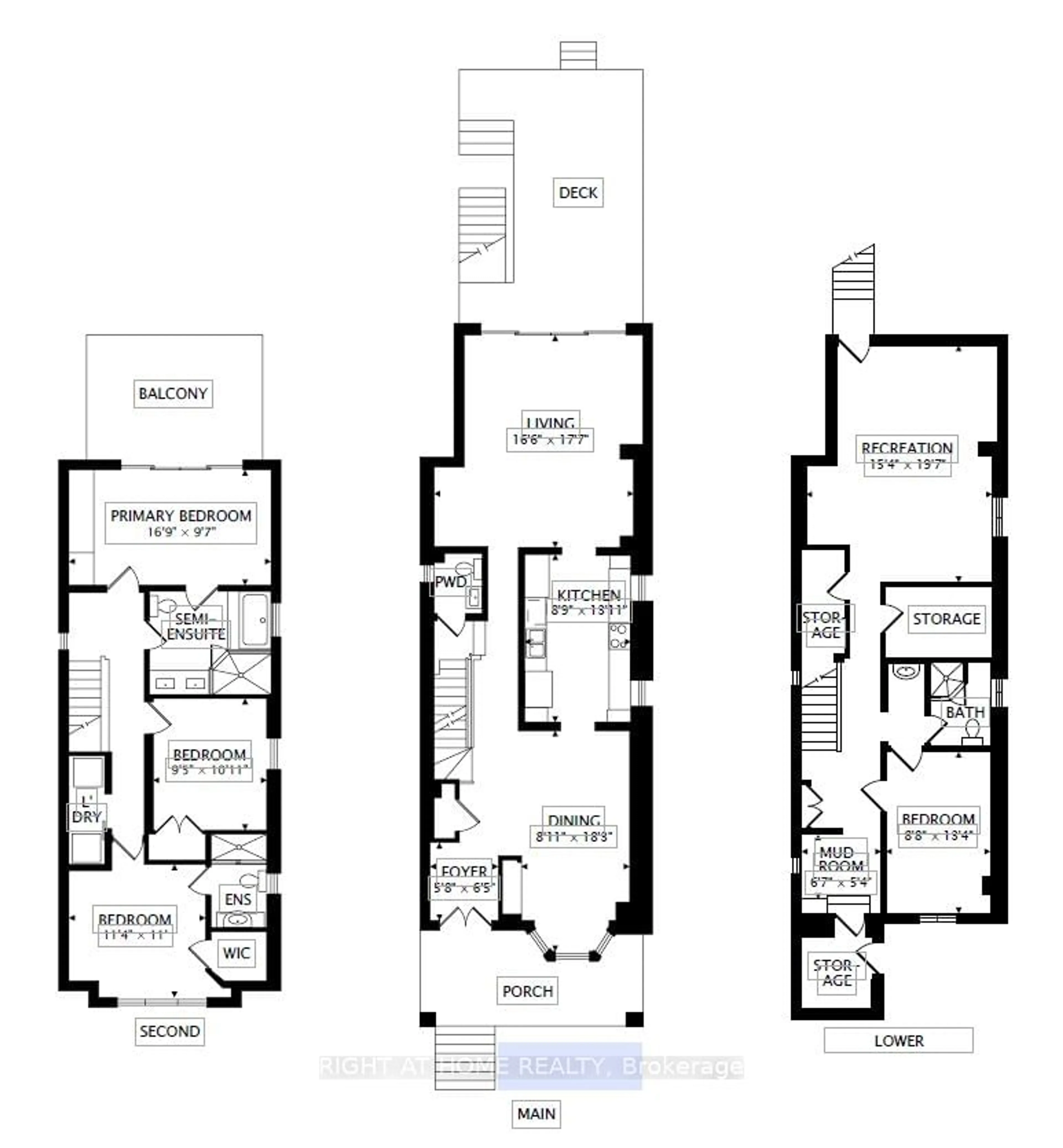 Floor plan for 225 Lauder Ave, Toronto Ontario M6E 3H5