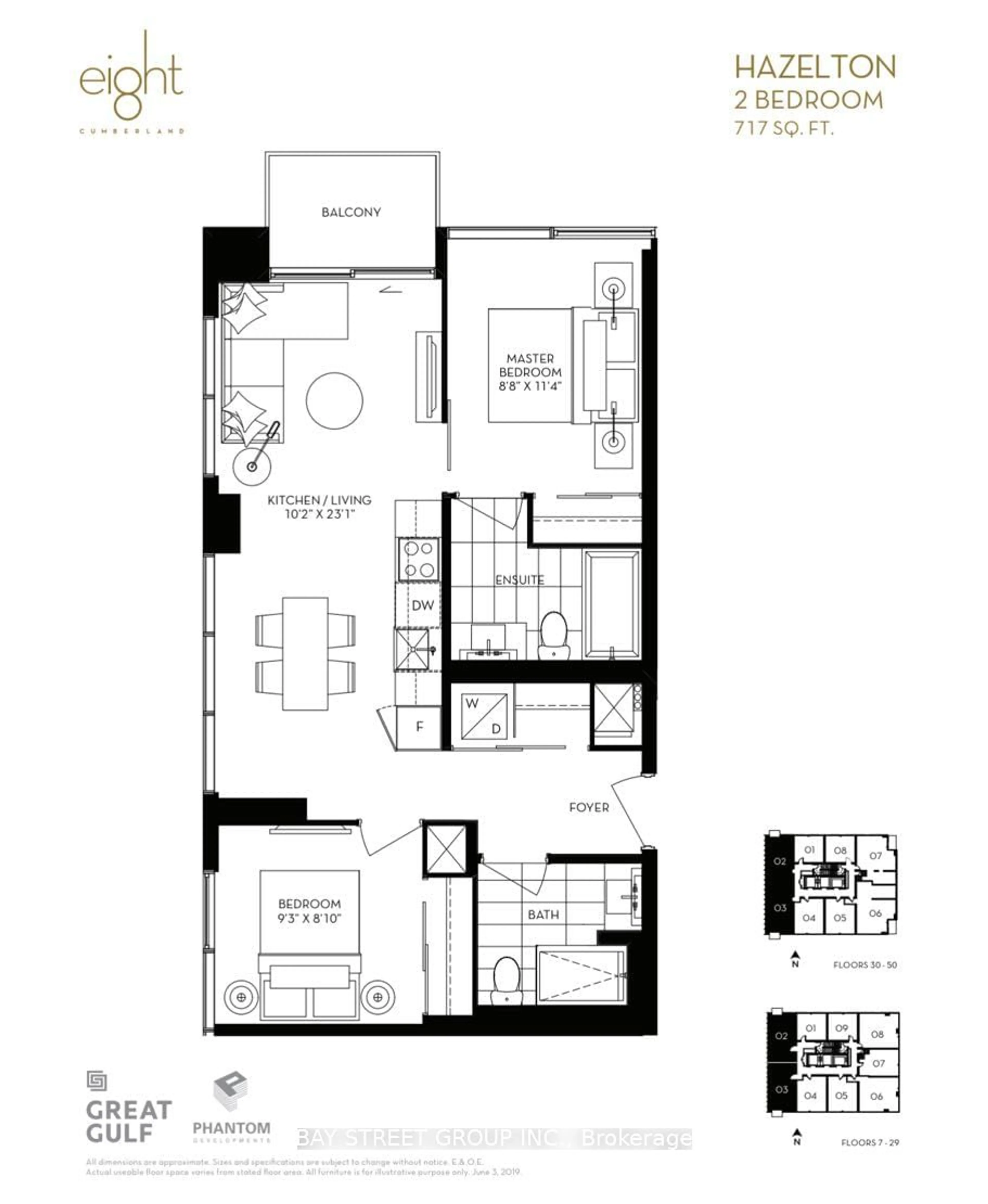 Floor plan for 8 Cumberland St #4902, Toronto Ontario M4W 0B6