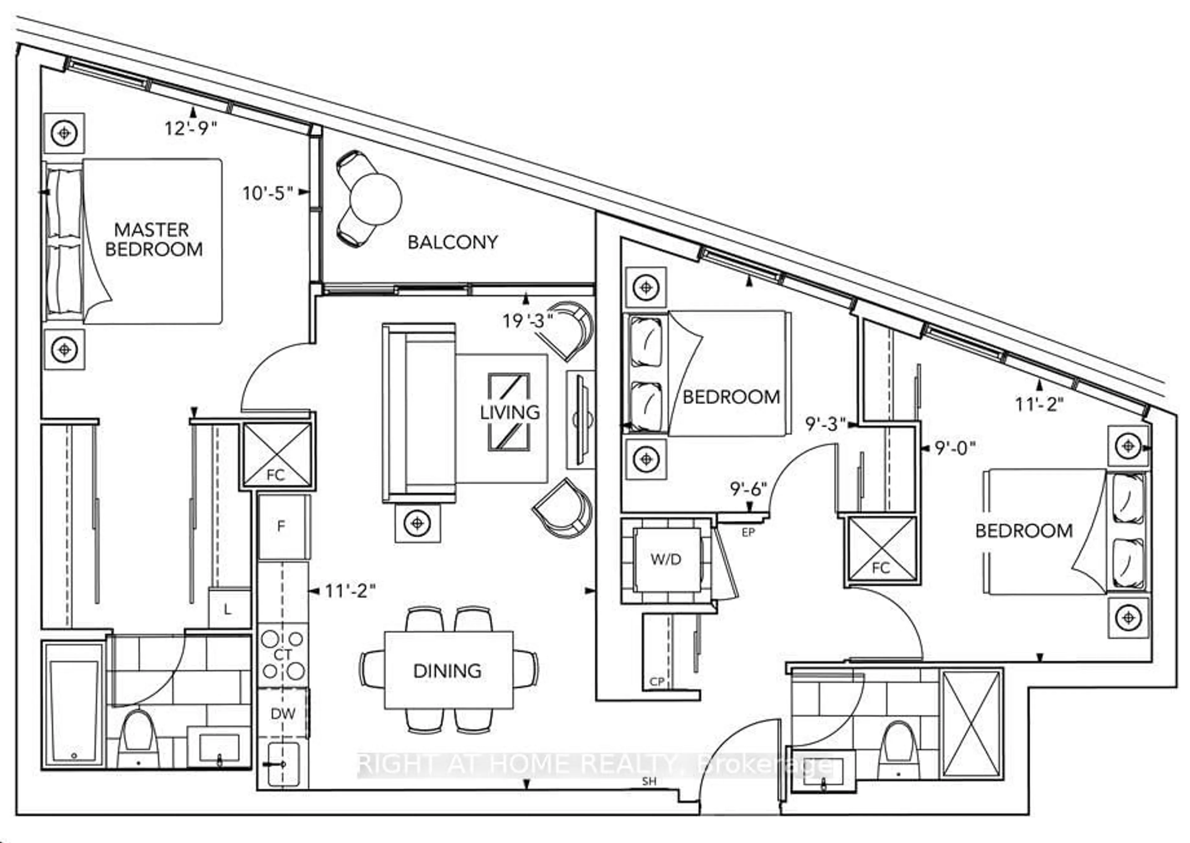 Floor plan for 585 Bloor St #3115, Toronto Ontario M4W 0B3