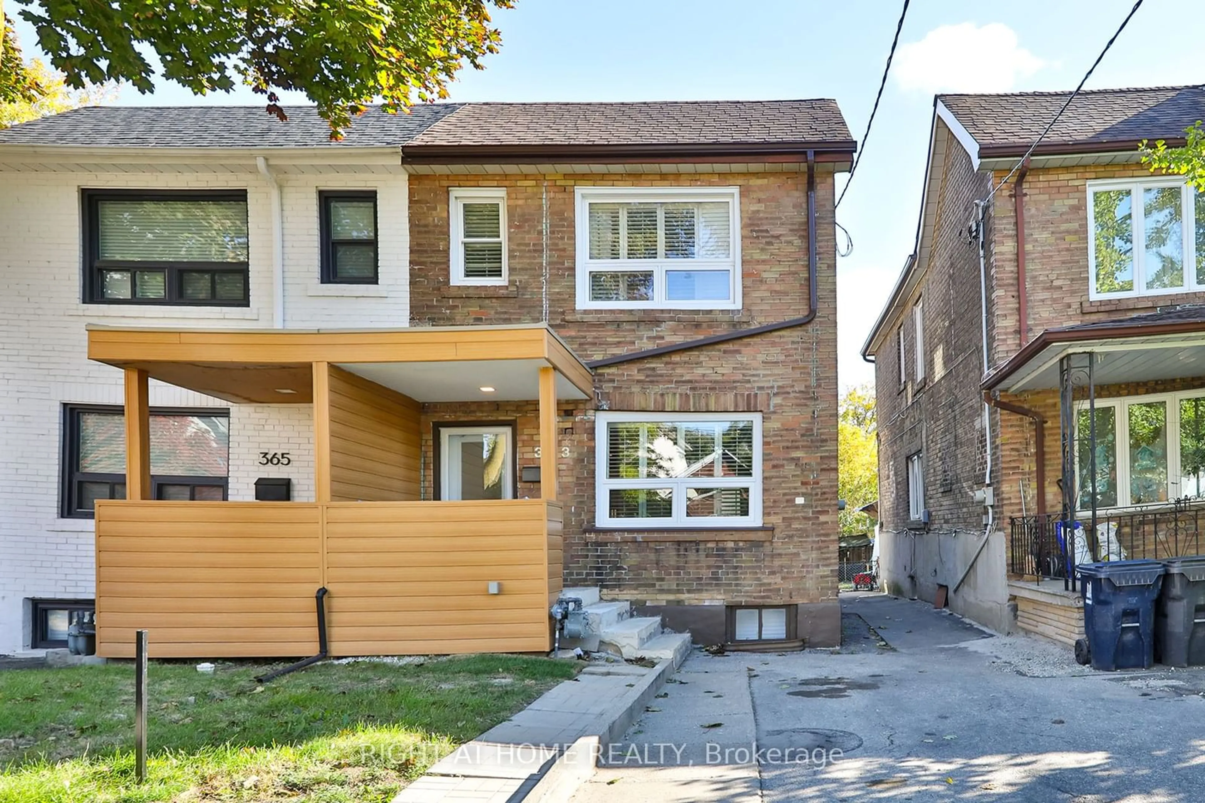 Frontside or backside of a home, the street view for 363 Atlas Ave, Toronto Ontario M6C 3P8