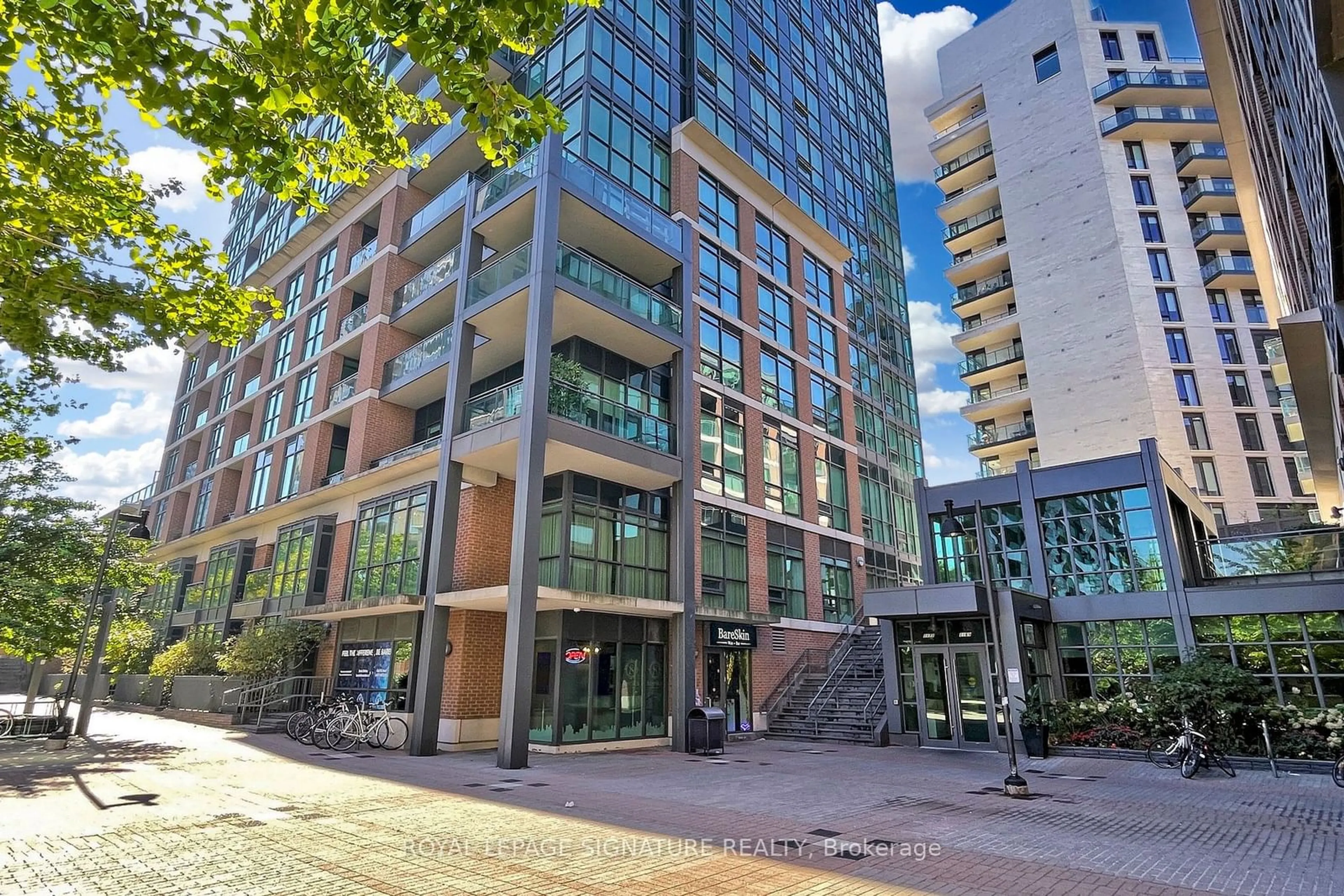 A pic from exterior of the house or condo, the front or back of building for 1171 Queen St #1508, Toronto Ontario M6J 1J4