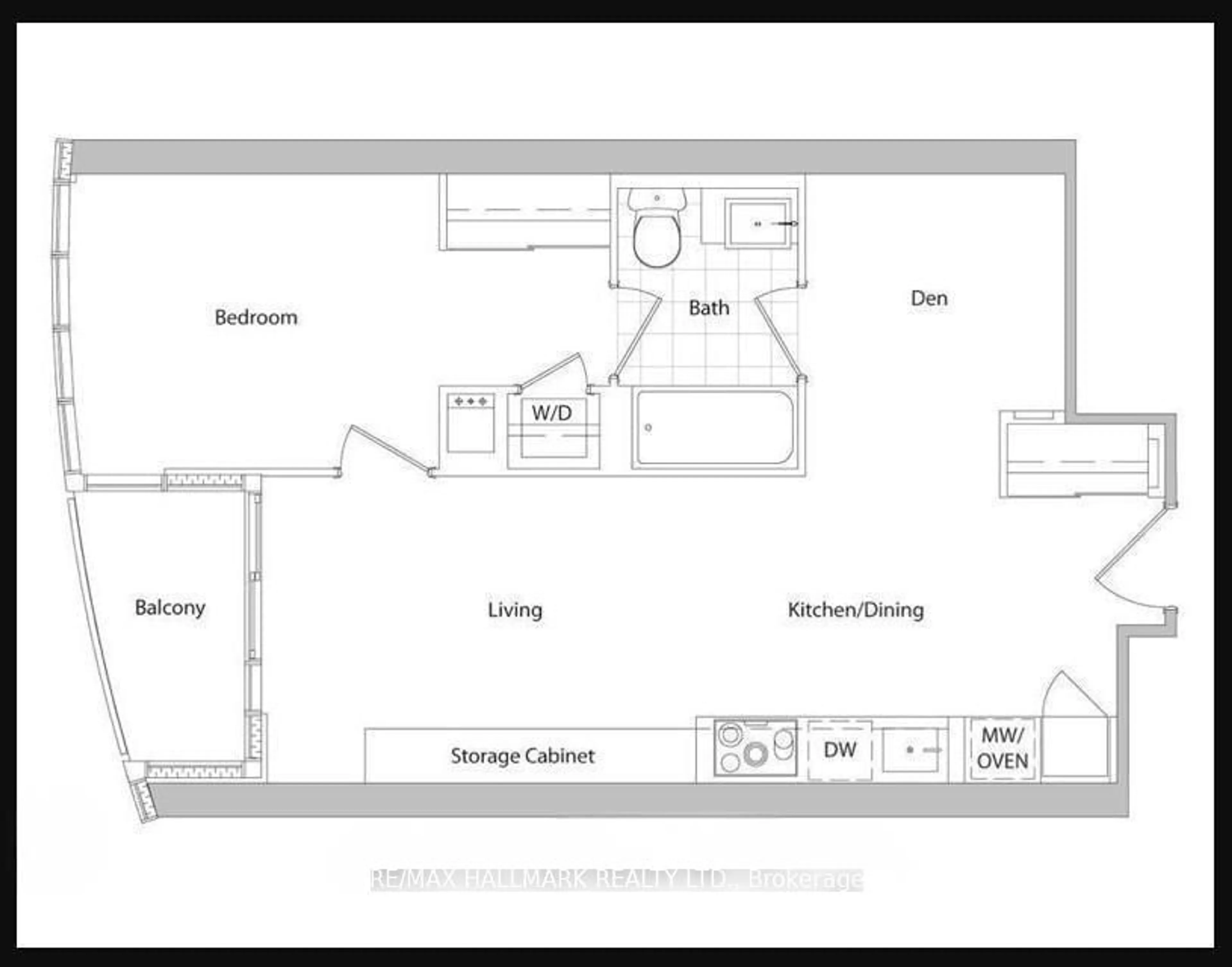 Floor plan for 21 Iceboat Terr #3310, Toronto Ontario M5V 4A9