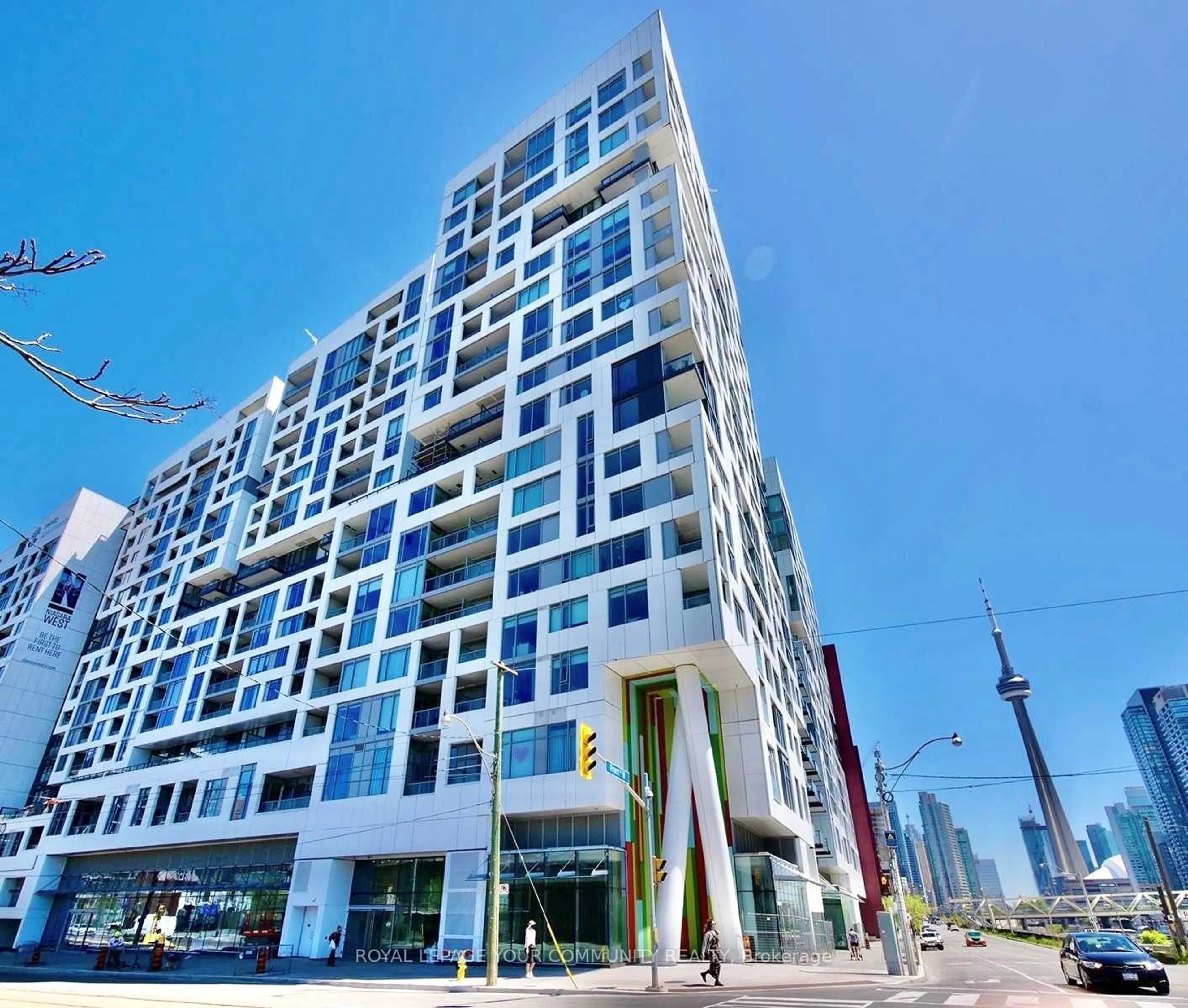 A pic from exterior of the house or condo, the street view for 27 Bathurst St #1516, Toronto Ontario M5V 0R1