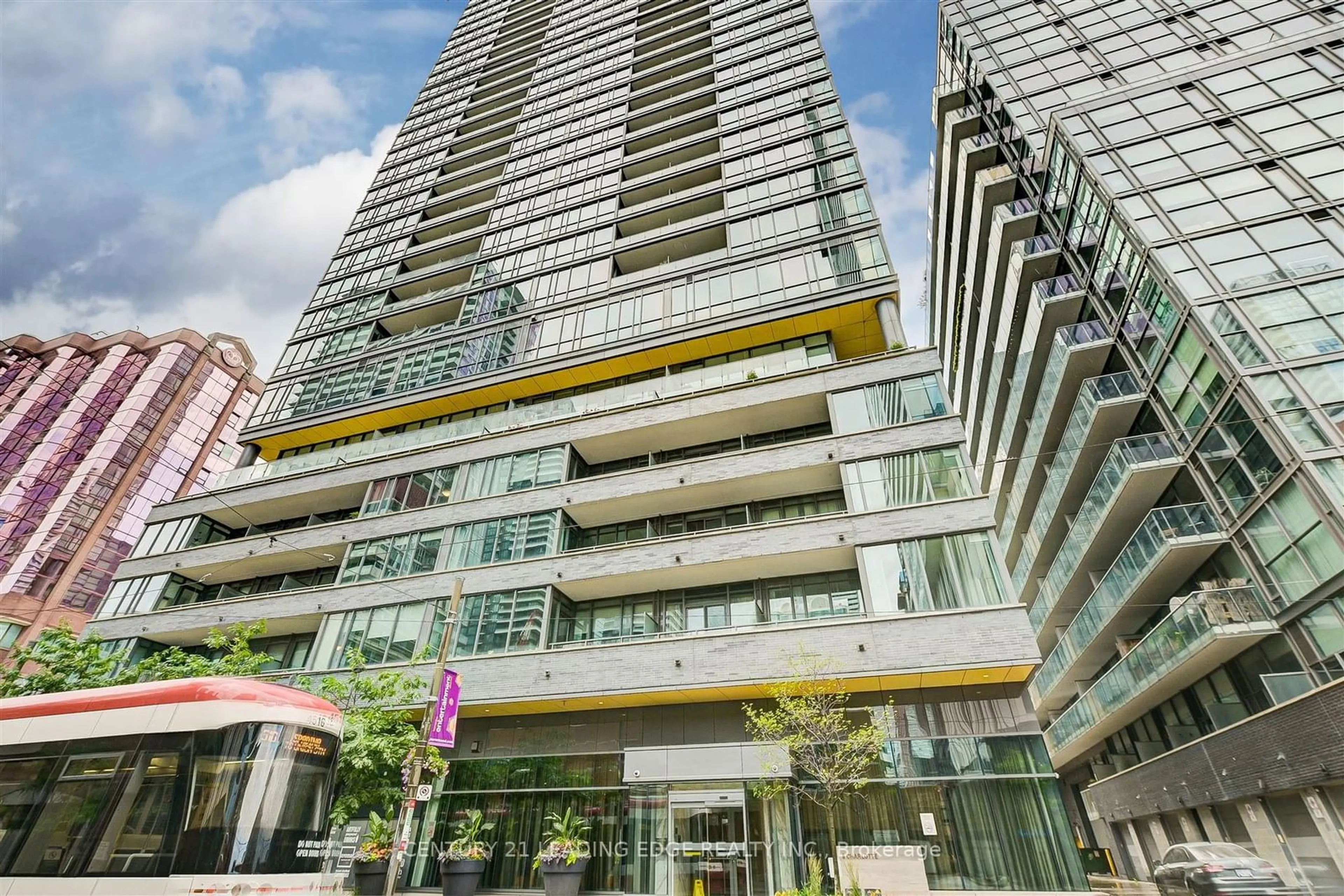 A pic from exterior of the house or condo, the front or back of building for 8 Charlotte St #405, Toronto Ontario M5V 0K4