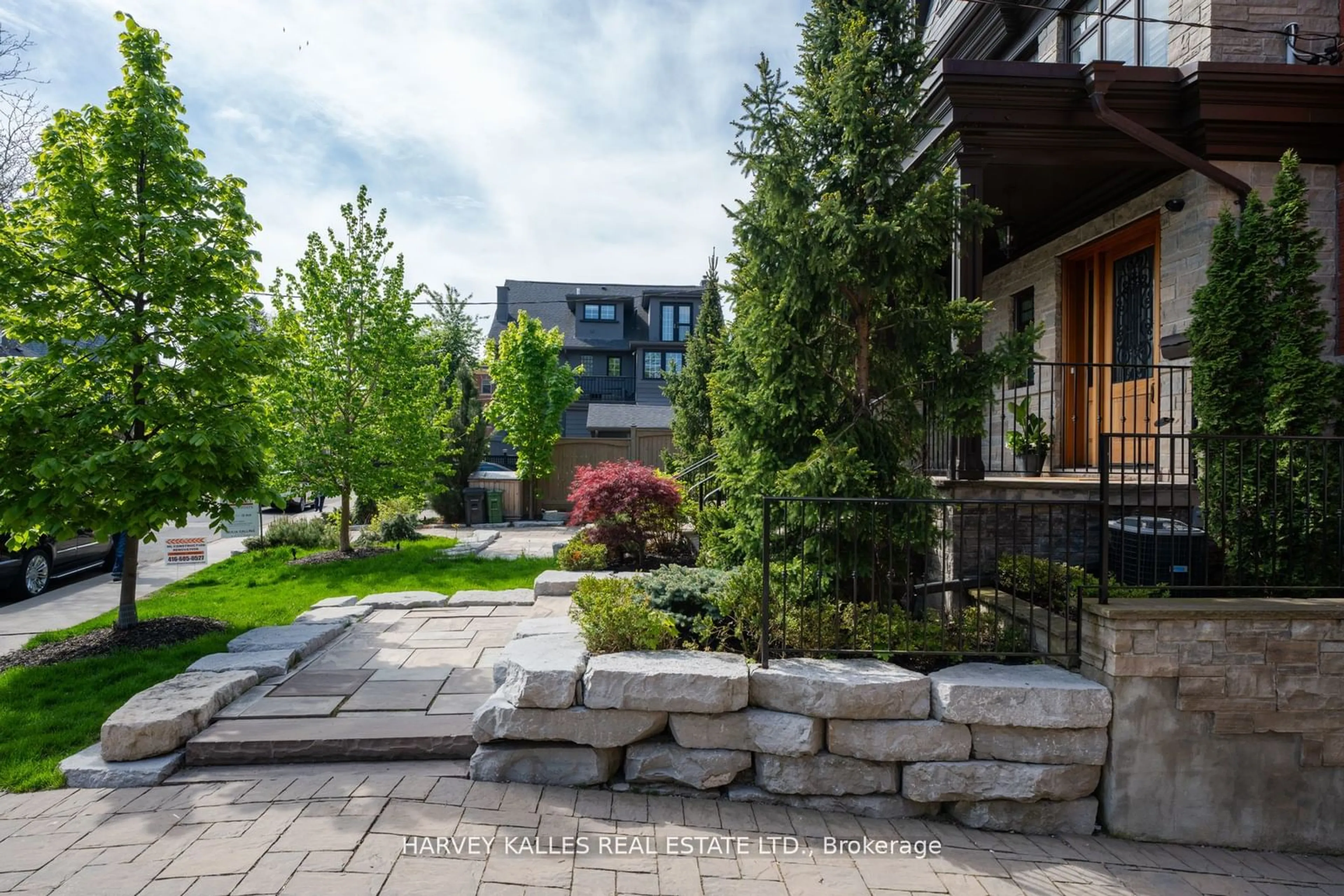 Patio, the fenced backyard for 72 Lawton Blvd, Toronto Ontario M4V 2A2