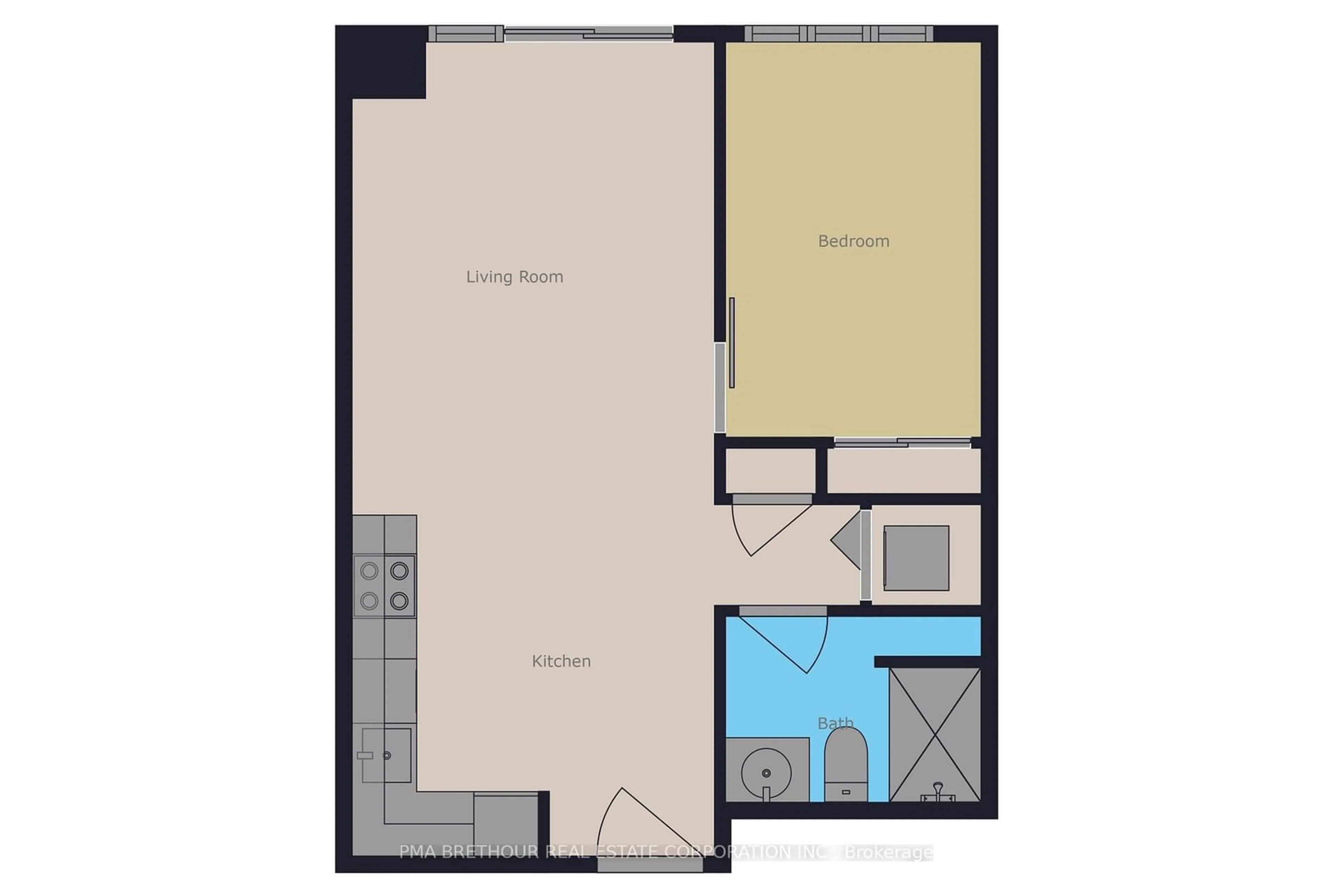 Floor plan for 69 Lynn Williams St #715, Toronto Ontario M6K 3R7