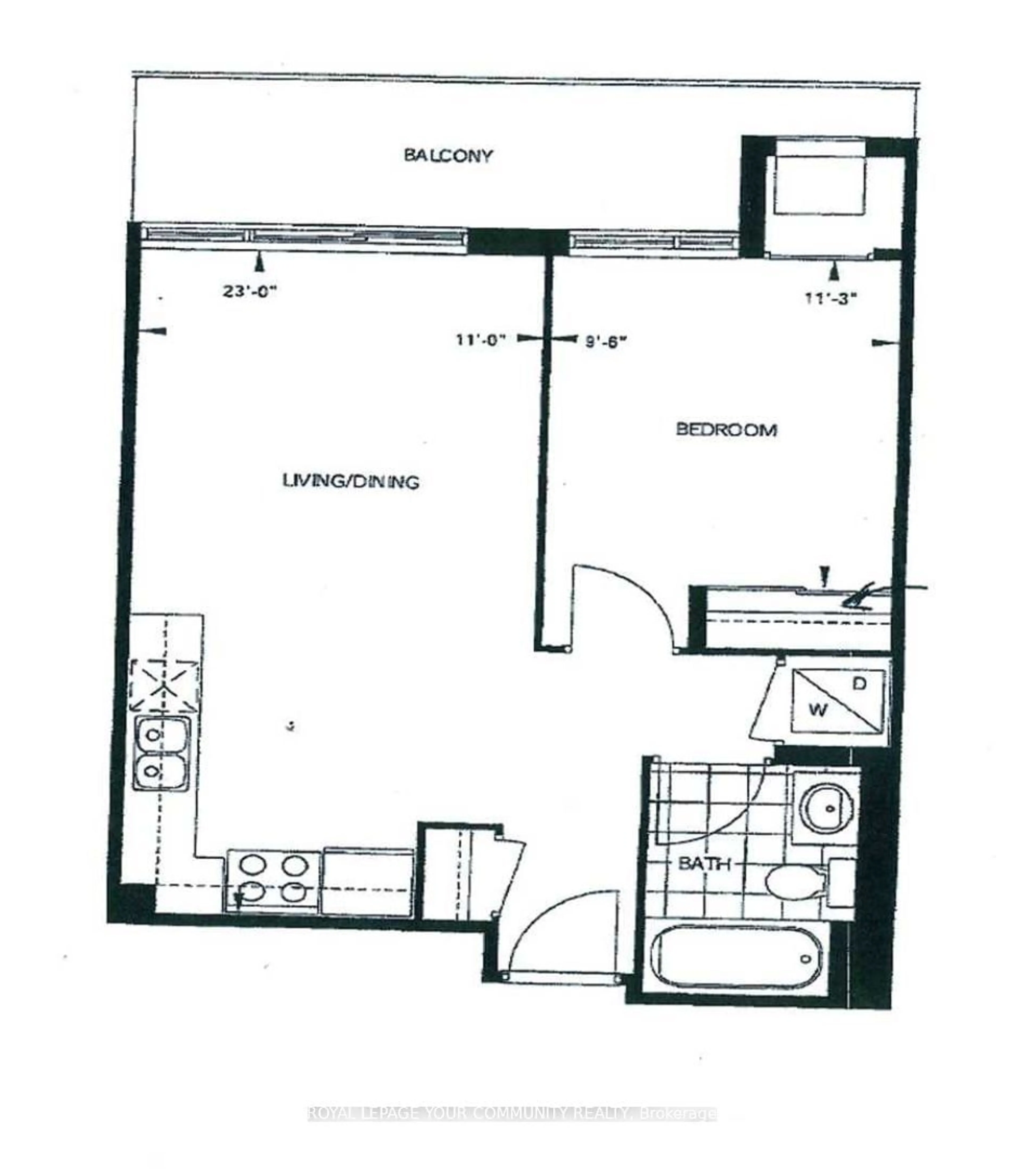 Floor plan for 17 Anndale Dr #502, Toronto Ontario M2N 2W7