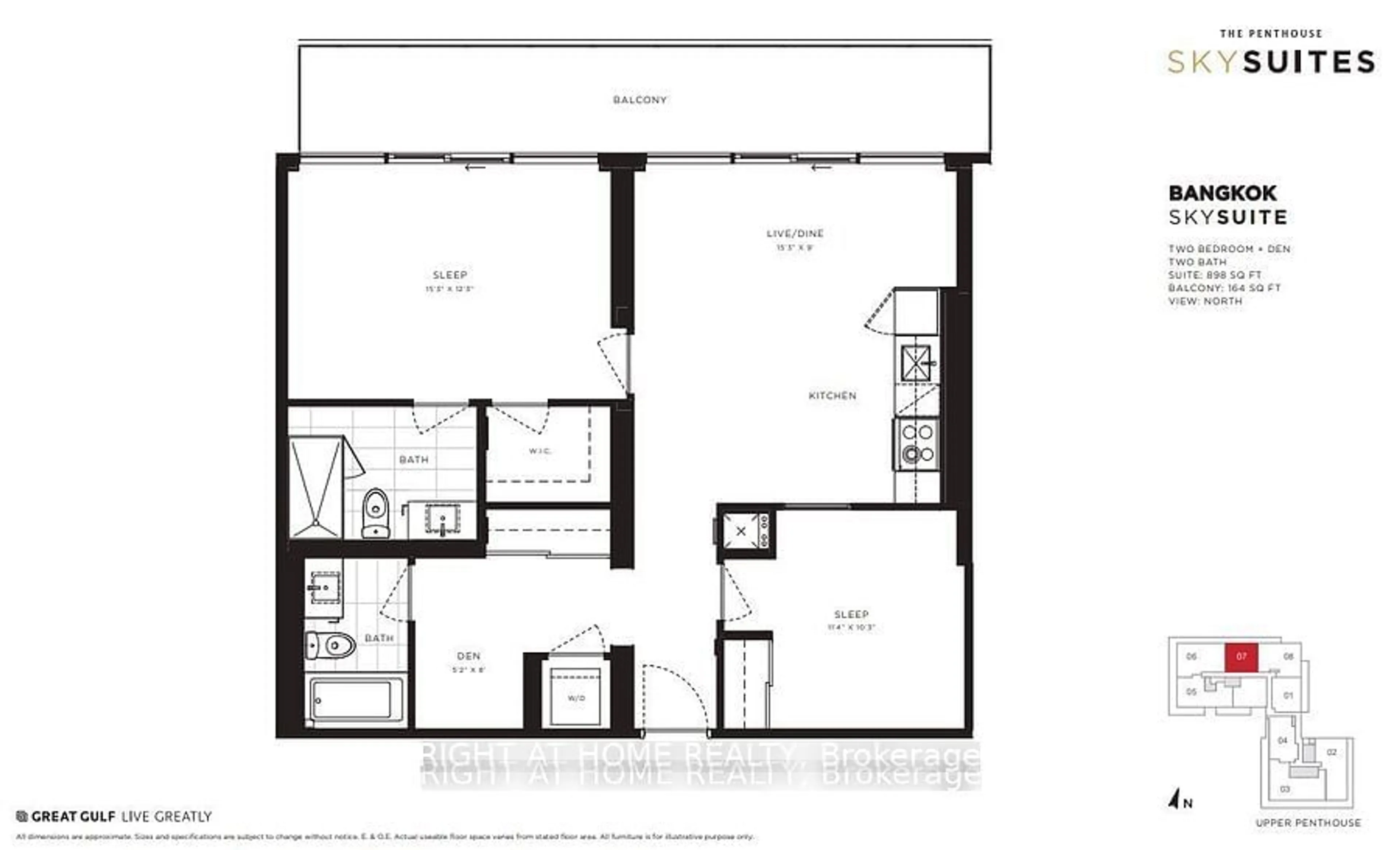 Floor plan for 20 Lombard St #UPH07, Toronto Ontario M5C 0A7