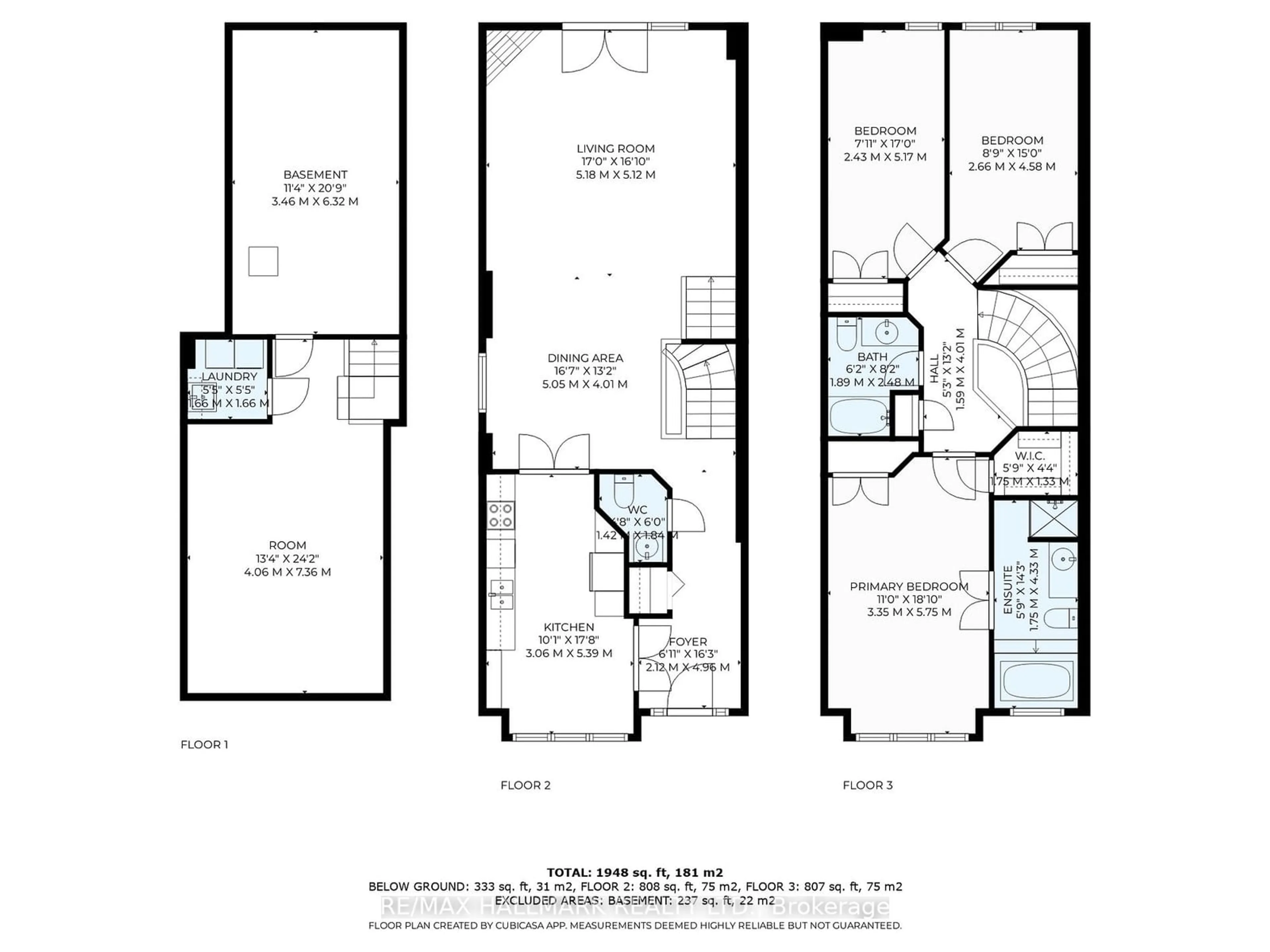 Floor plan for 106 Roslin Ave, Toronto Ontario M4N 1Z4