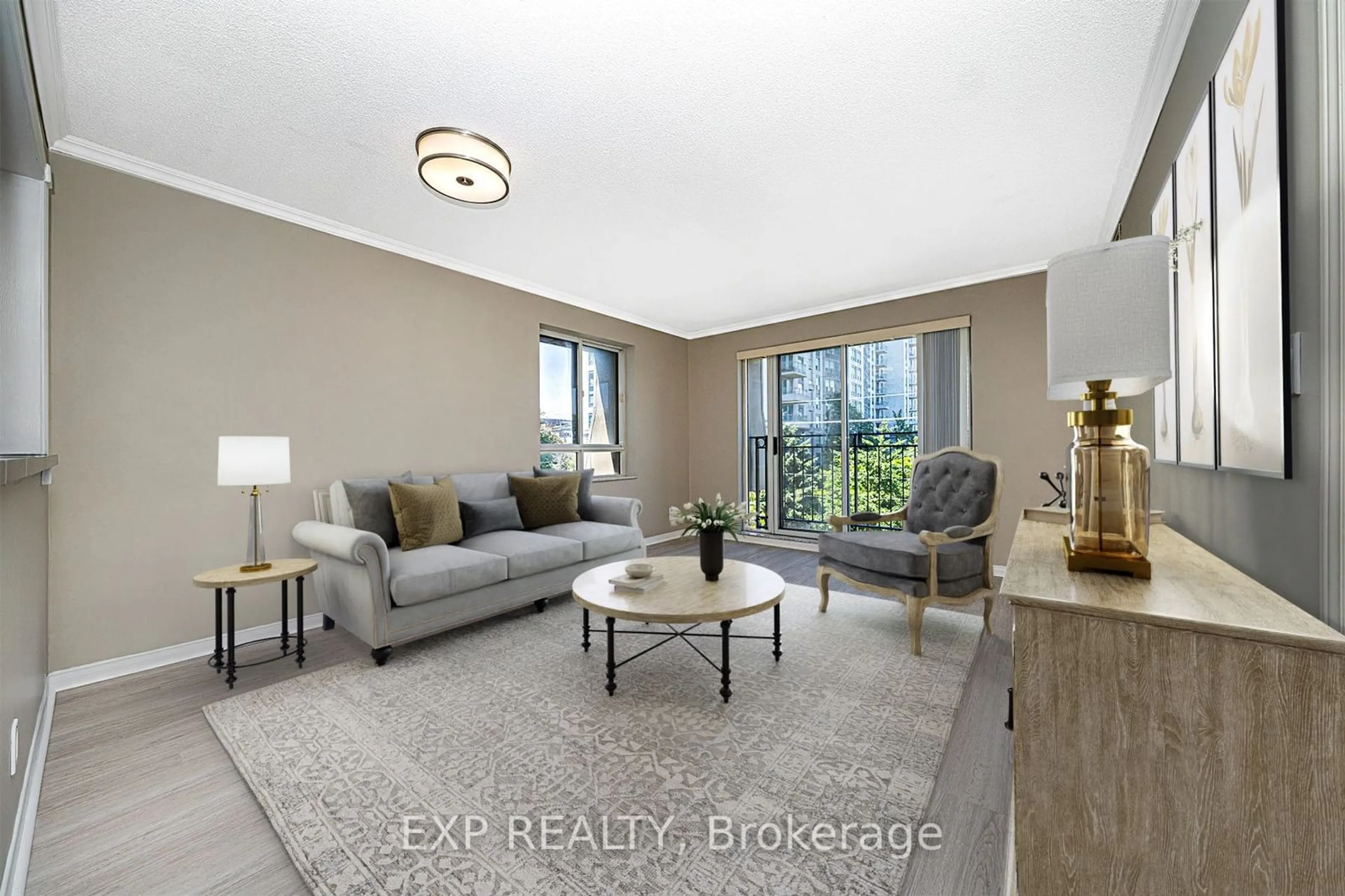 Living room, wood floors for 38 Hollywood Ave #312, Toronto Ontario M2N 6S5