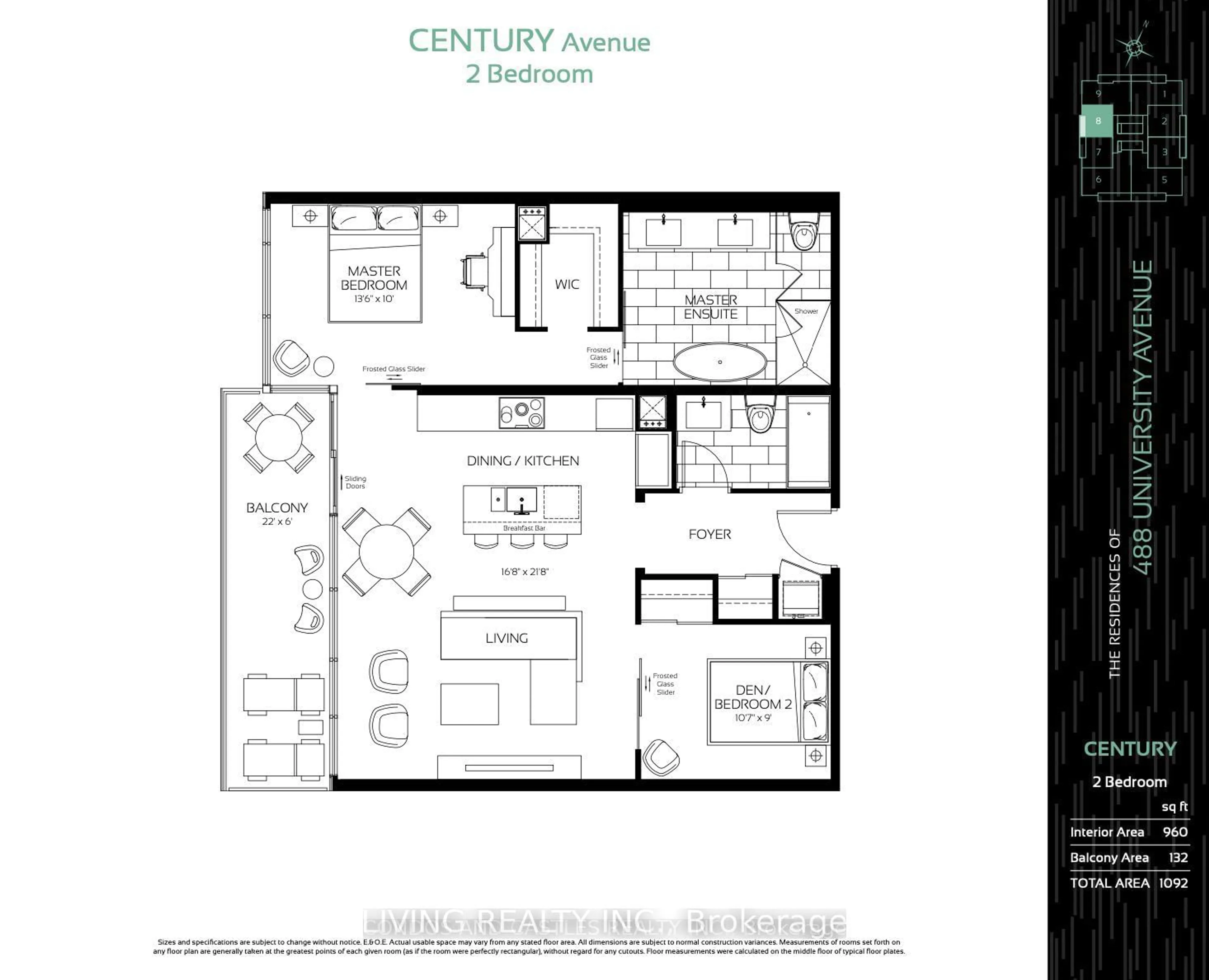 Floor plan for 488 University Ave #5408, Toronto Ontario M5G 0C1