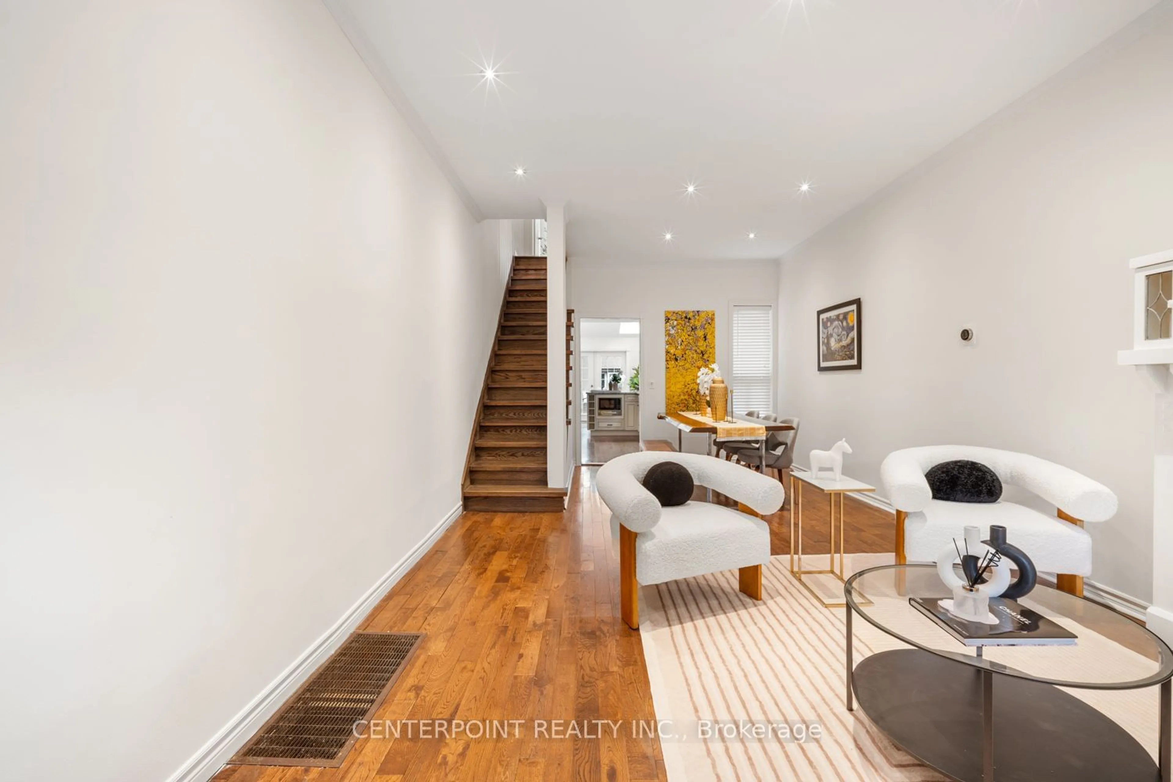 Living room, wood floors for 777 Manning Ave, Toronto Ontario M6G 2W7