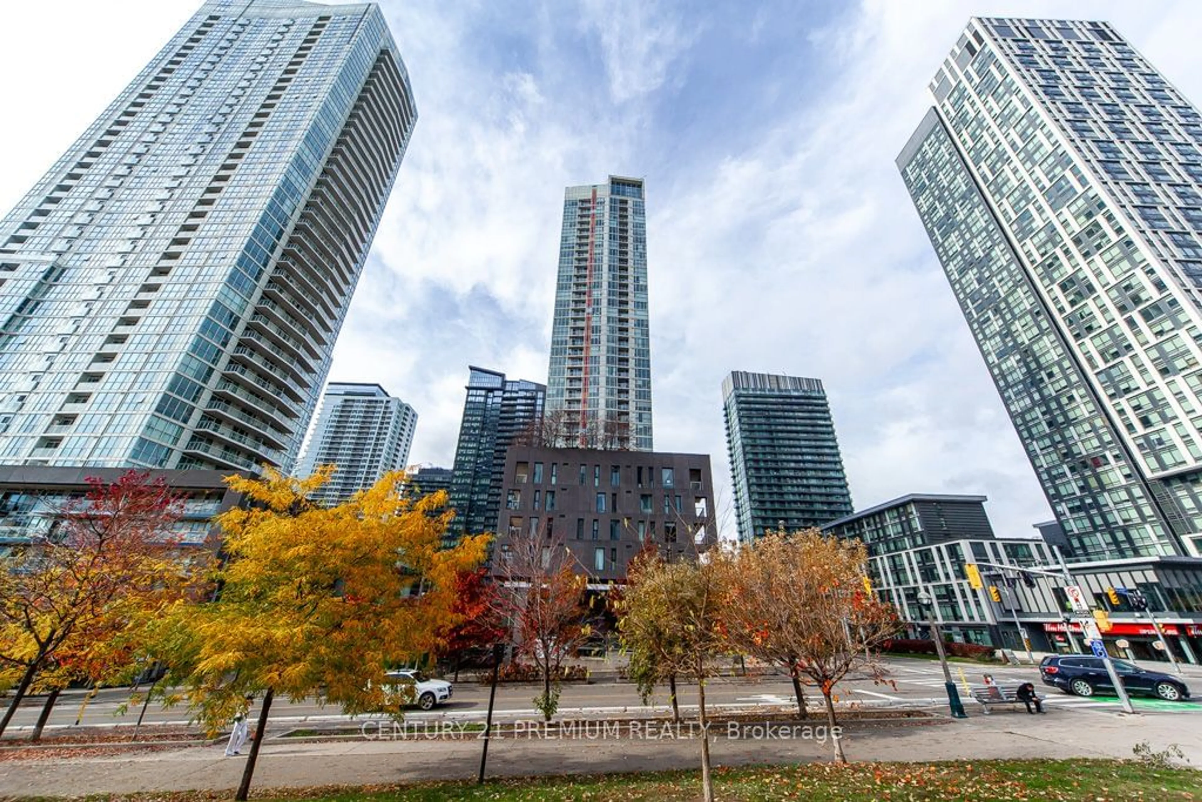 A pic from exterior of the house or condo, the view of city buildings for 85 Queens Wharf Rd #1703, Toronto Ontario M5V 0J9