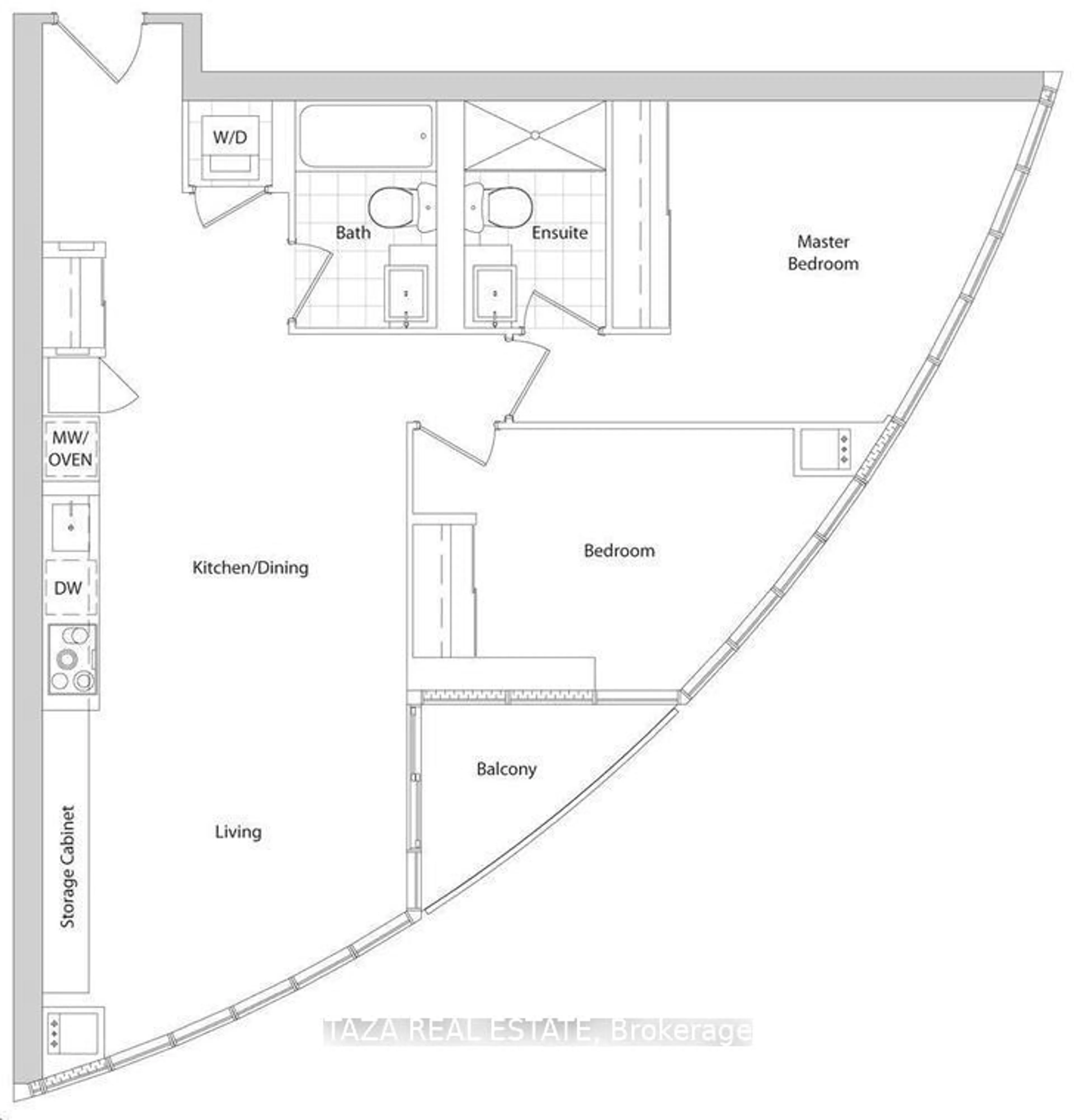 Floor plan for 21 Iceboat Terr #1106, Toronto Ontario M5V 4A9