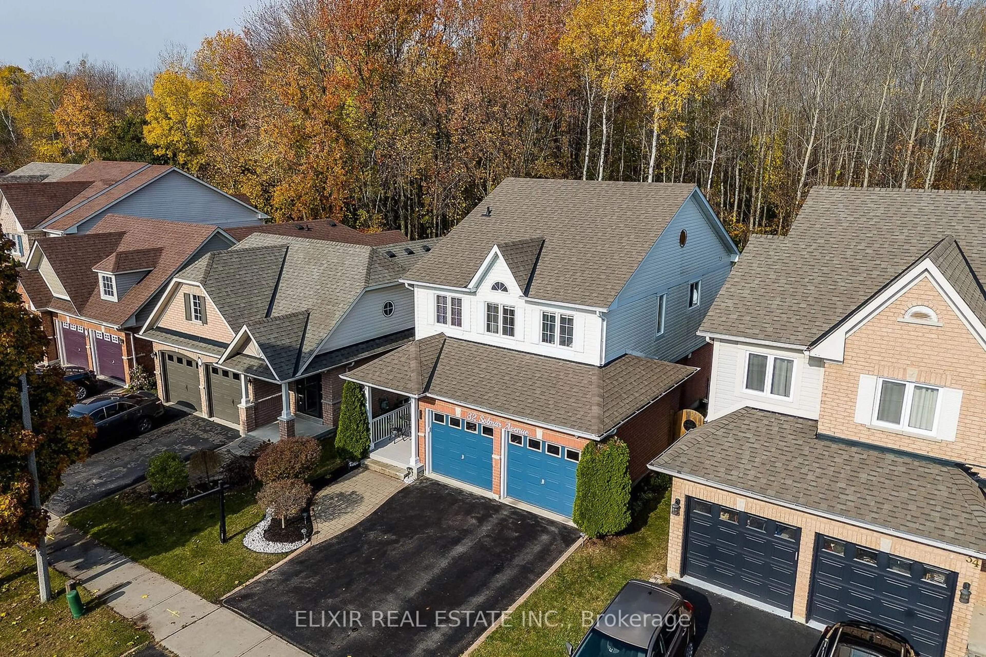 Frontside or backside of a home, the street view for 32 Solmar Ave, Whitby Ontario L1R 2Z6