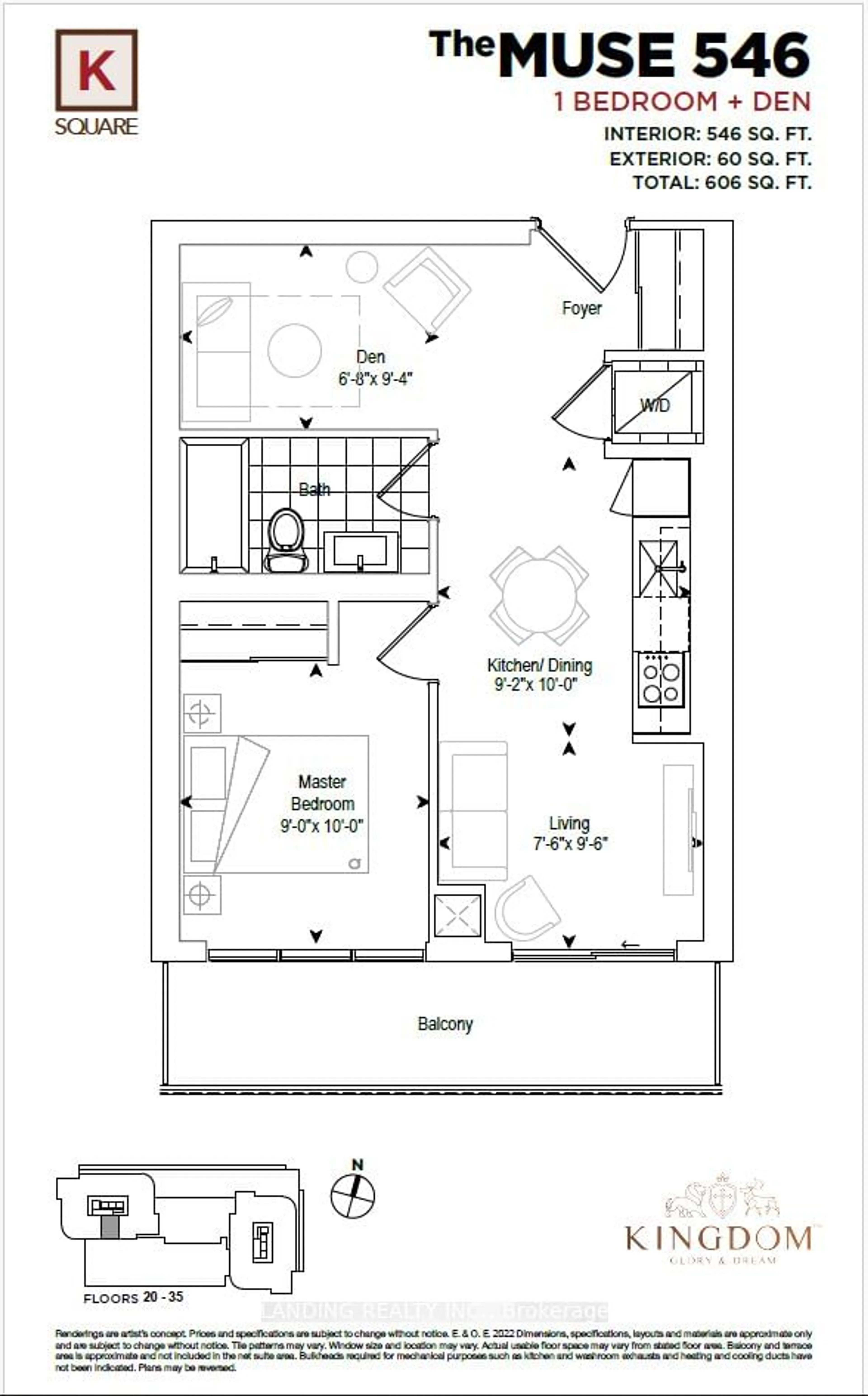 Floor plan for 2031 KENNEDY Rd #3326, Toronto Ontario M1T 0B8