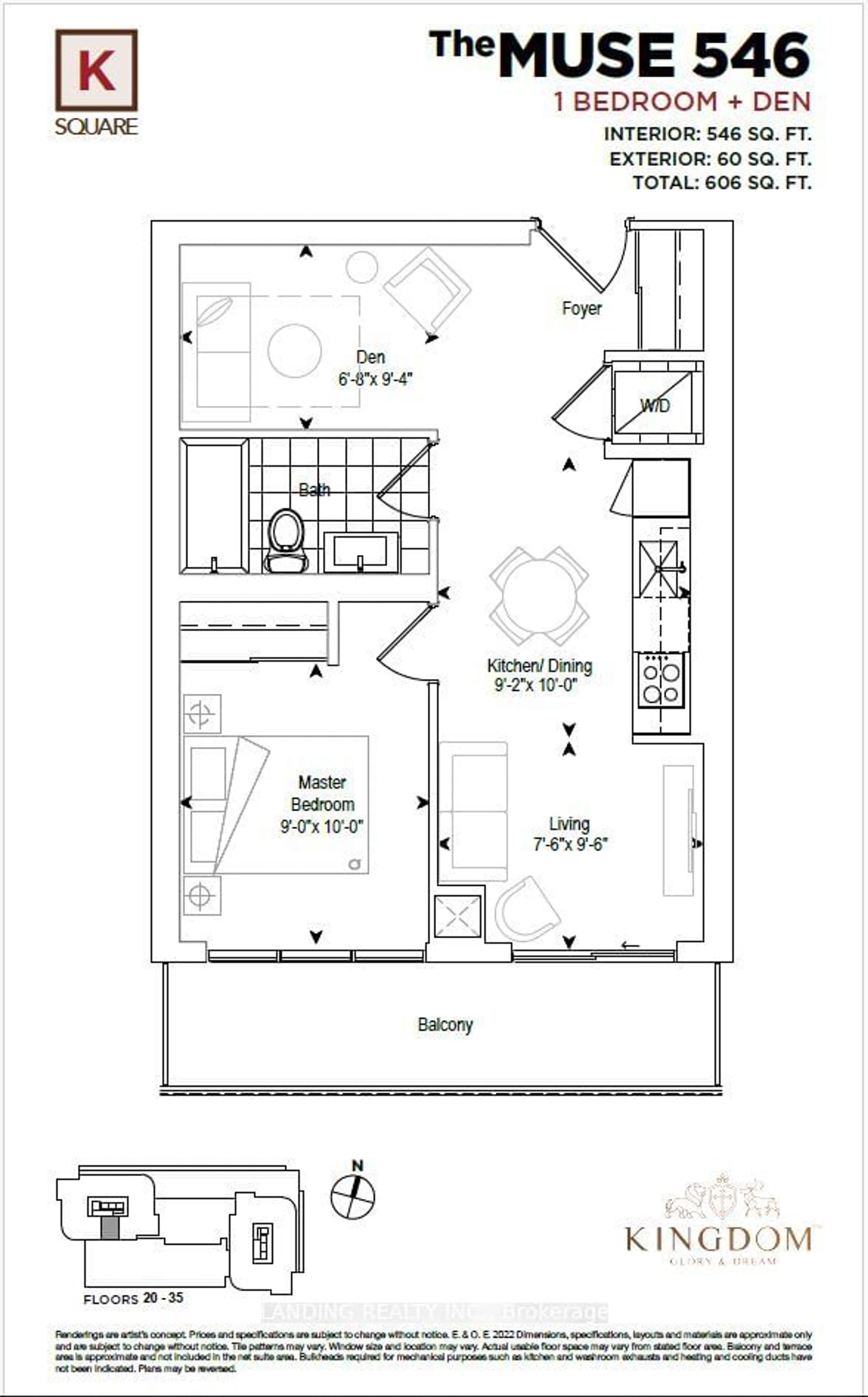 Floor plan for 2031 KENNEDY Rd #2027, Toronto Ontario M1T 0B8