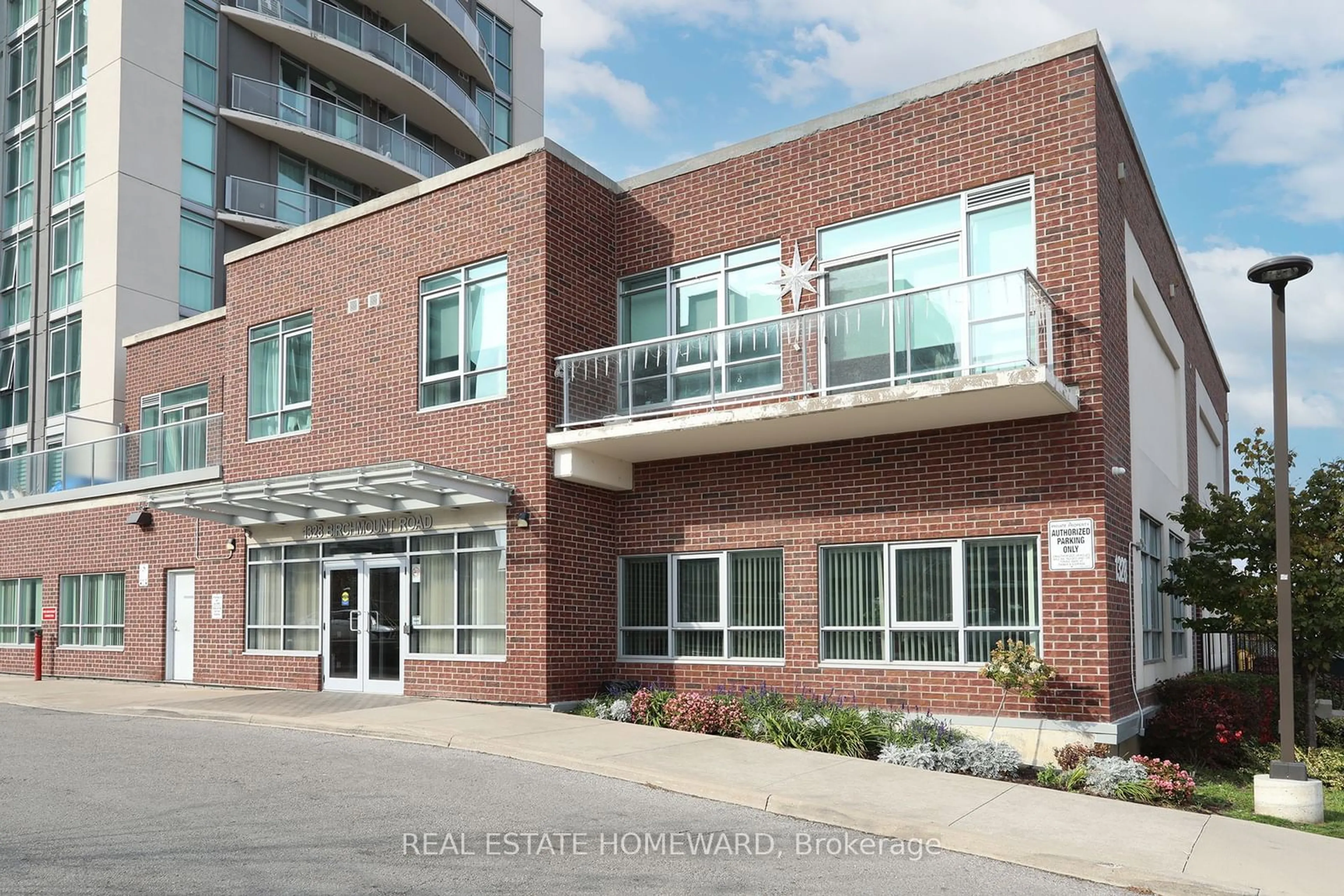 A pic from exterior of the house or condo, the front or back of building for 1328 Birchmount Rd #1701, Toronto Ontario M1R 0B6