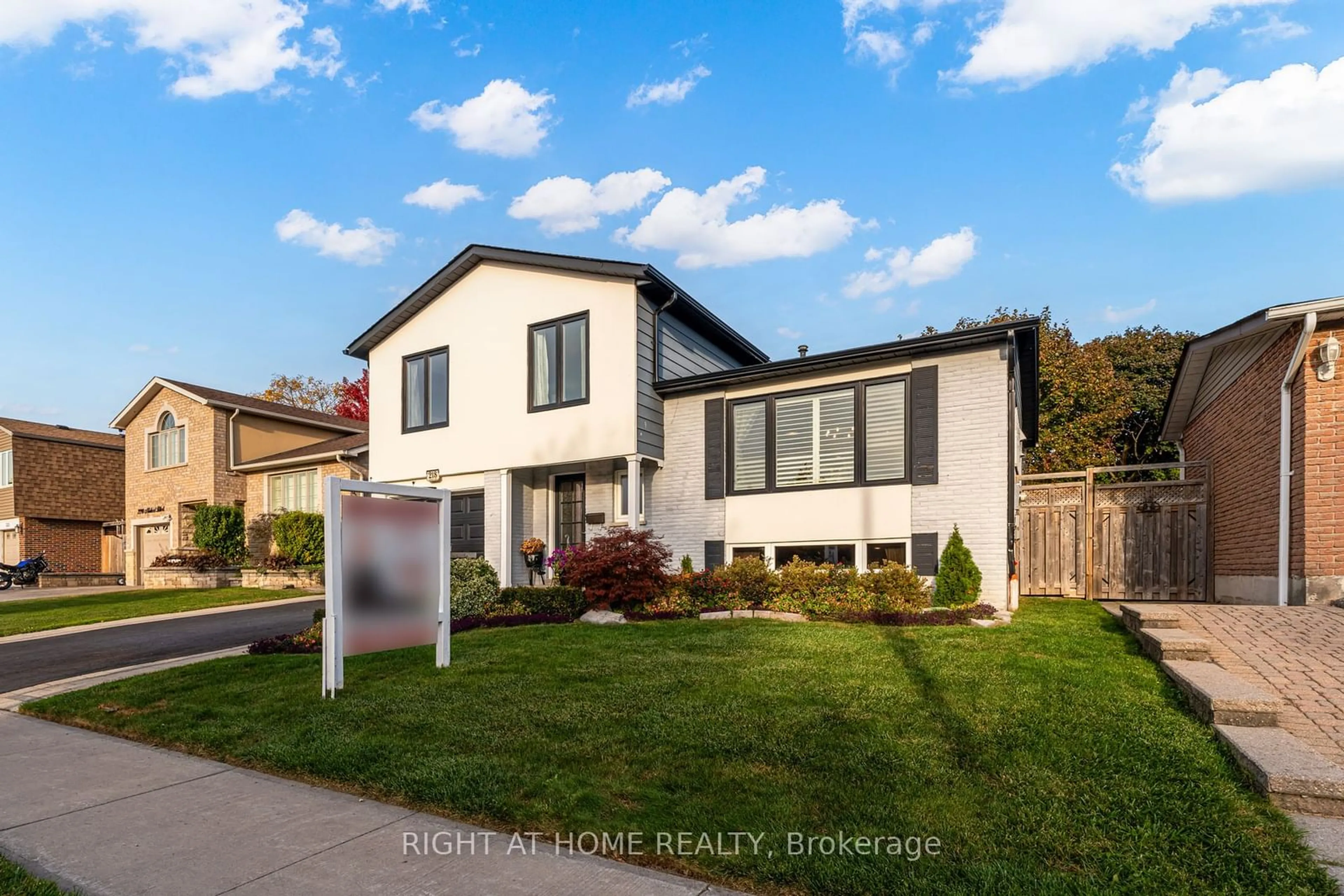 Frontside or backside of a home, the fenced backyard for 218 Michael Blvd, Whitby Ontario L1N 6E6