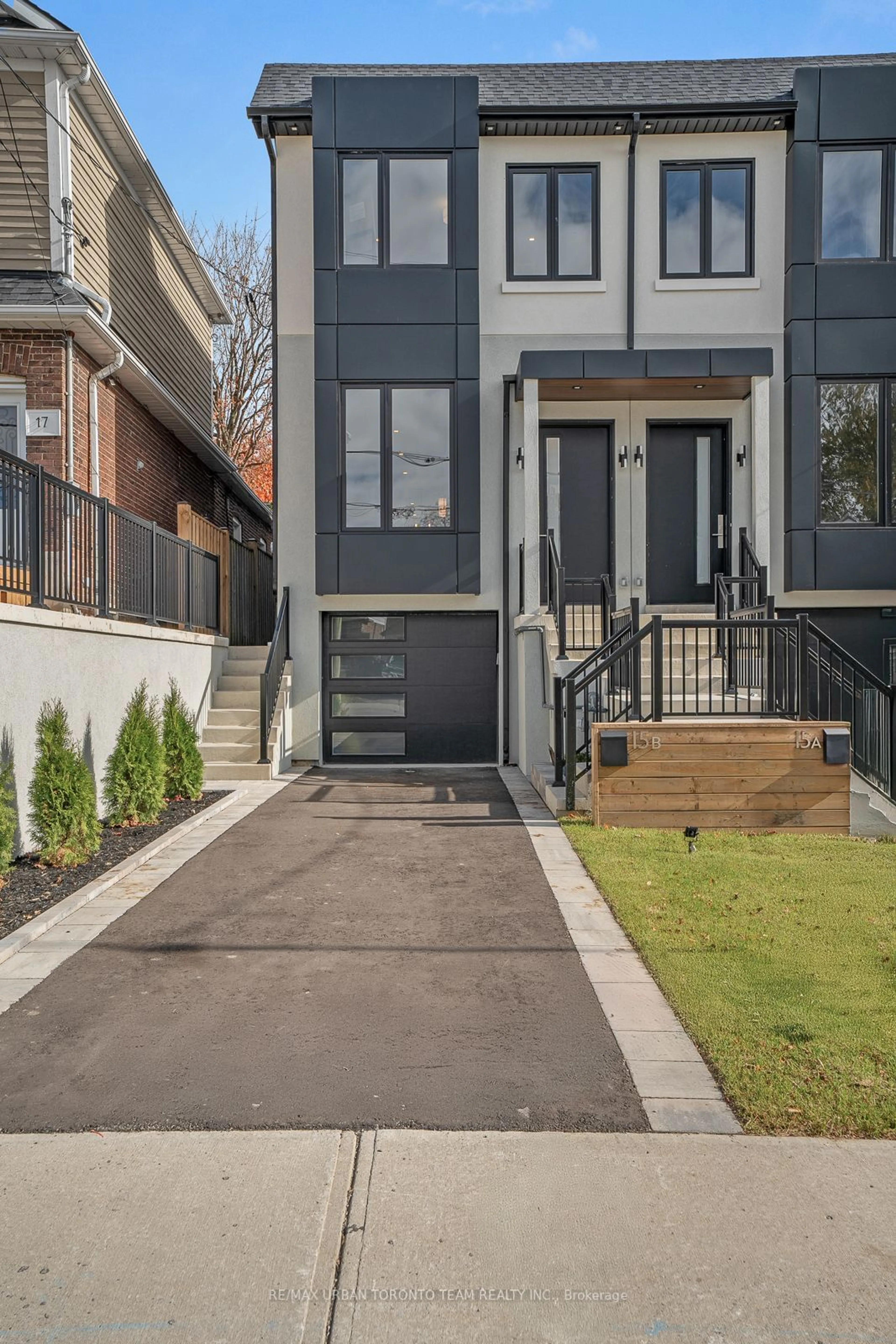 Frontside or backside of a home, the street view for 15B Medford Ave, Toronto Ontario M1L 4G1