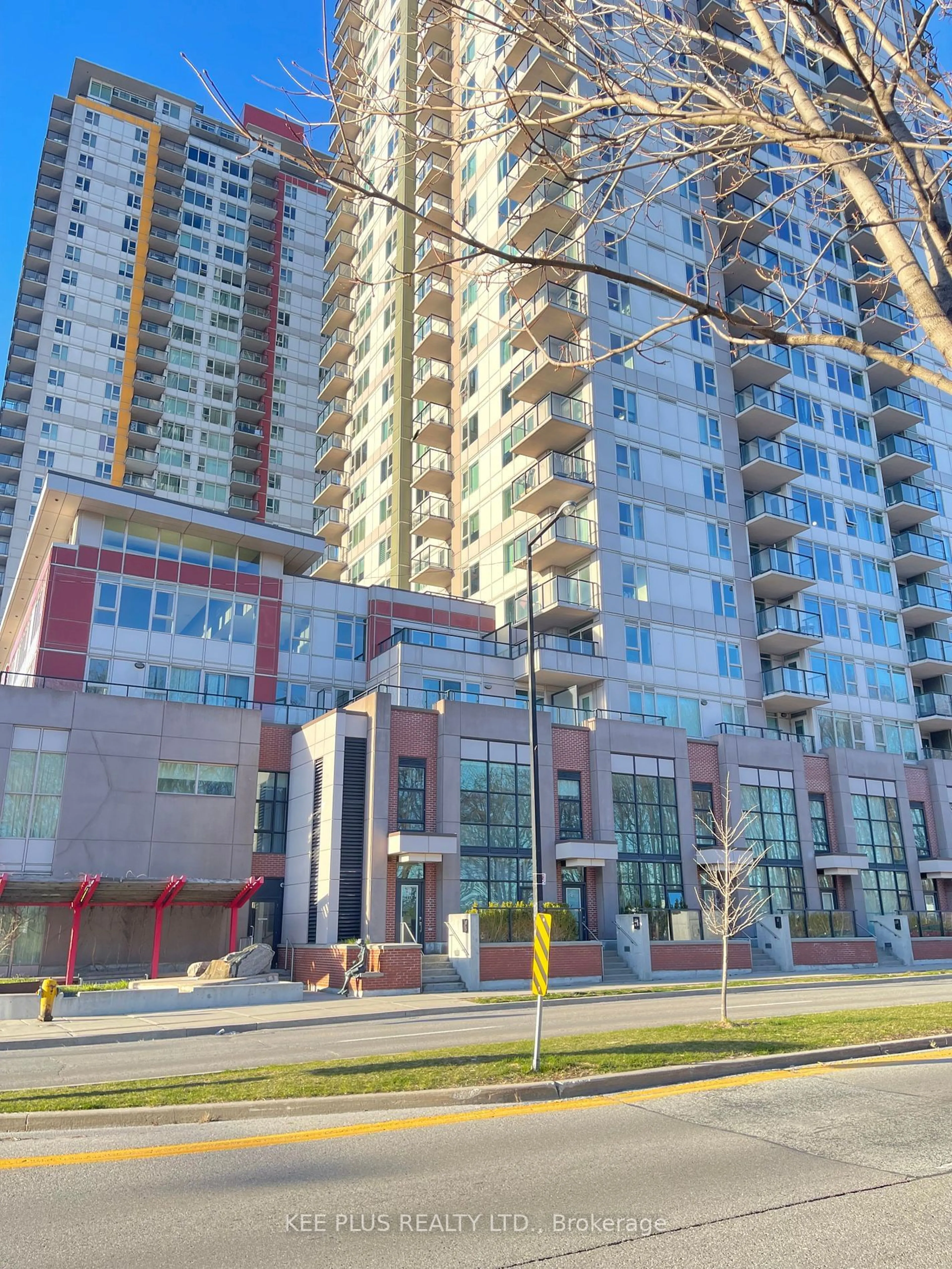 A pic from exterior of the house or condo, the front or back of building for 190 Borough Dr #302, Toronto Ontario M1P 0B6