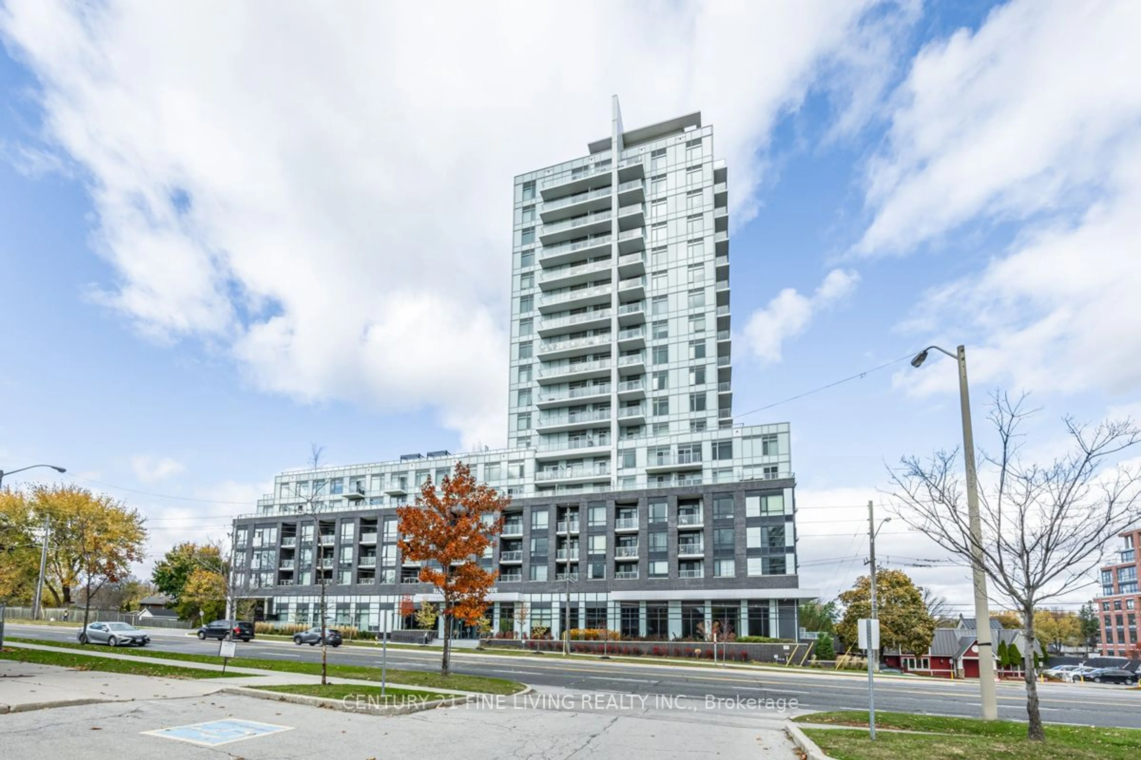 A pic from exterior of the house or condo, the front or back of building for 3220 Sheppard Ave #318, Toronto Ontario M1T 0B7