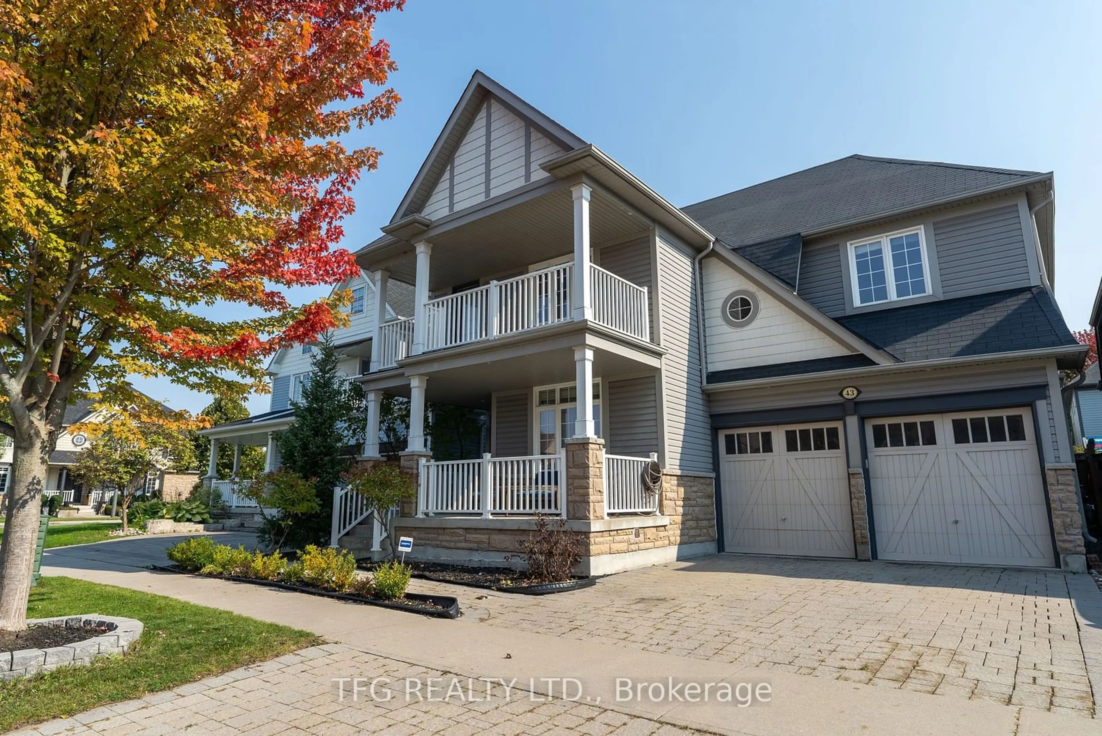 Frontside or backside of a home, the street view for 43 Belsey Lane, Clarington Ontario L1B 0B3