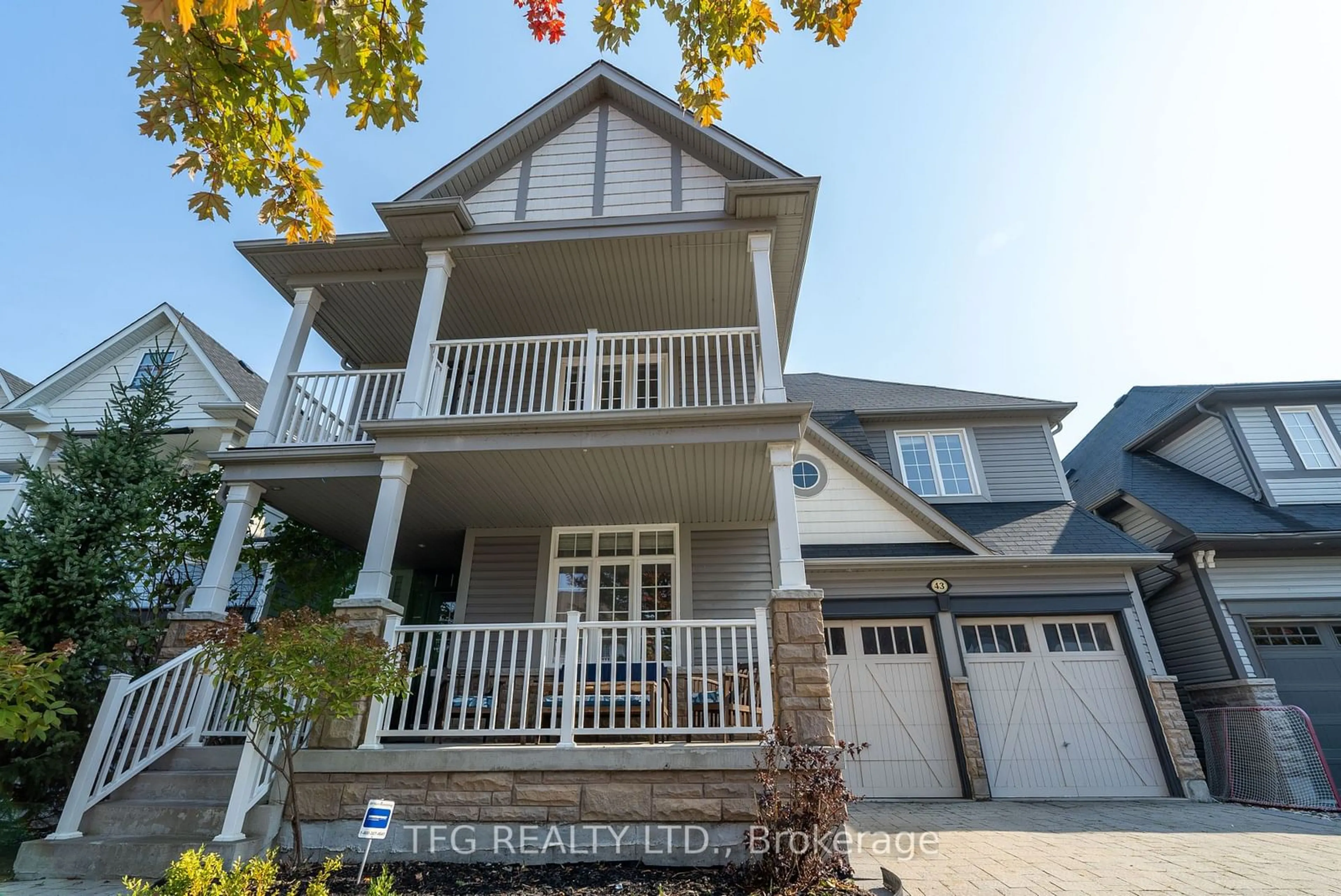 A pic from exterior of the house or condo, the street view for 43 Belsey Lane, Clarington Ontario L1B 0B3