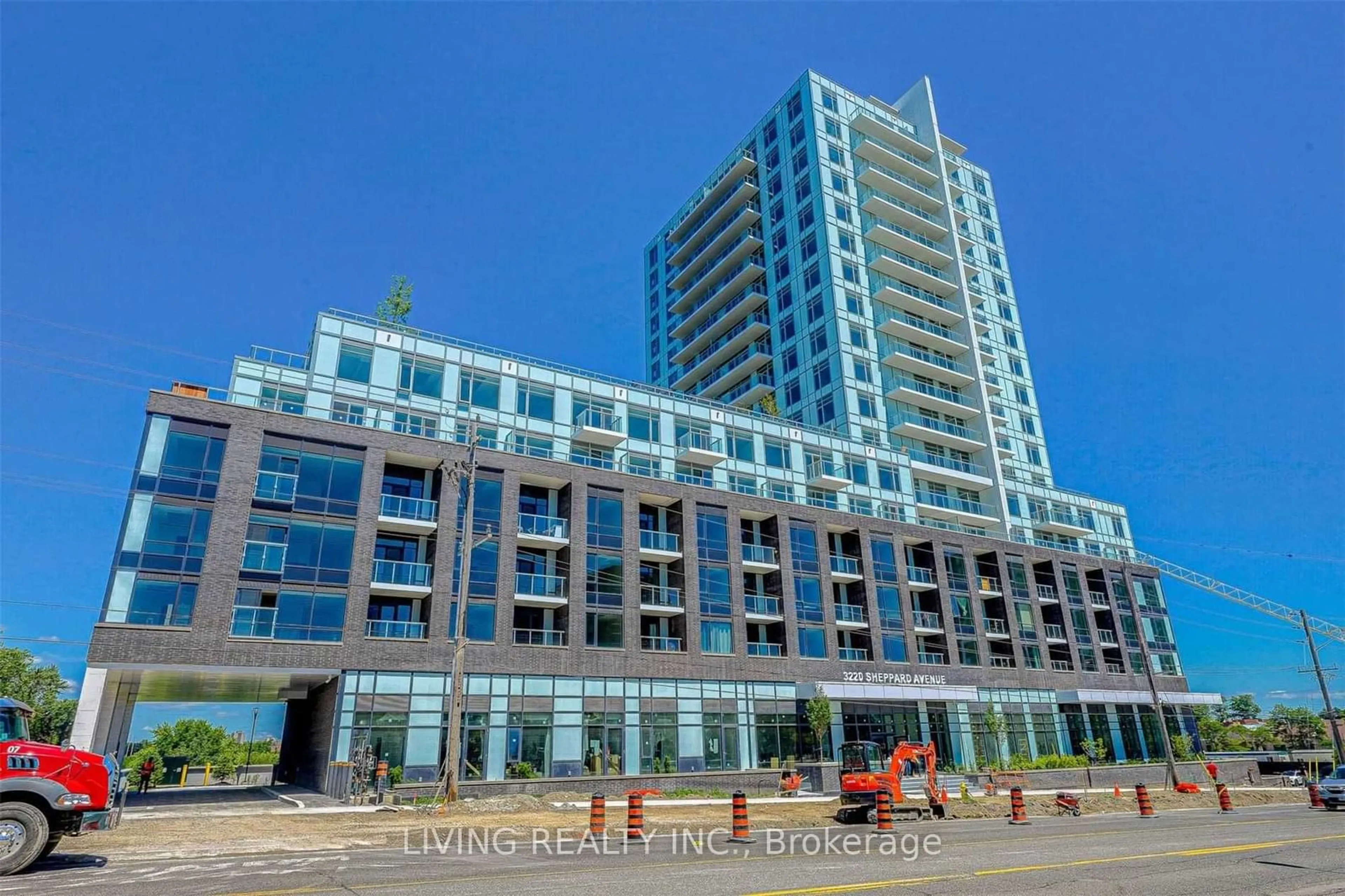 A pic from exterior of the house or condo, the front or back of building for 3220 Sheppard Ave #1506, Toronto Ontario M1T 0B7