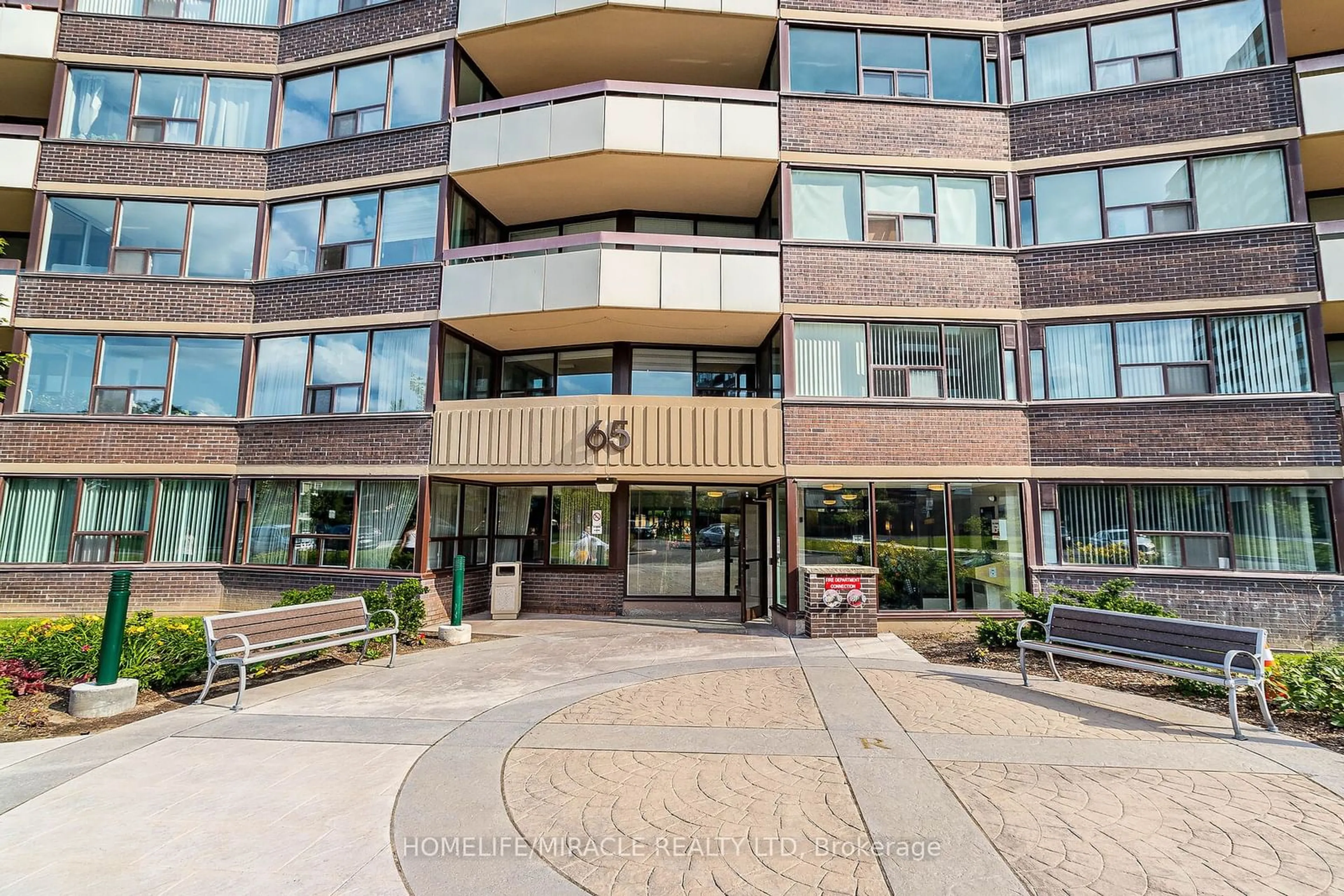 A pic from exterior of the house or condo, the front or back of building for 65 Huntingdale Blvd #1708, Toronto Ontario M1W 2P1