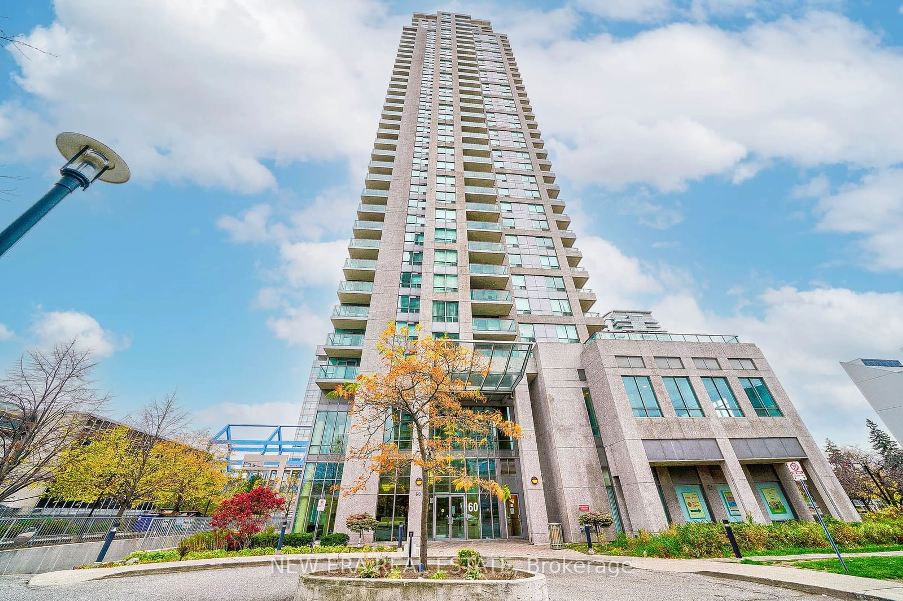 A pic from exterior of the house or condo, the front or back of building for 60 Brian Harrison Way #3105, Toronto Ontario M1P 5J5