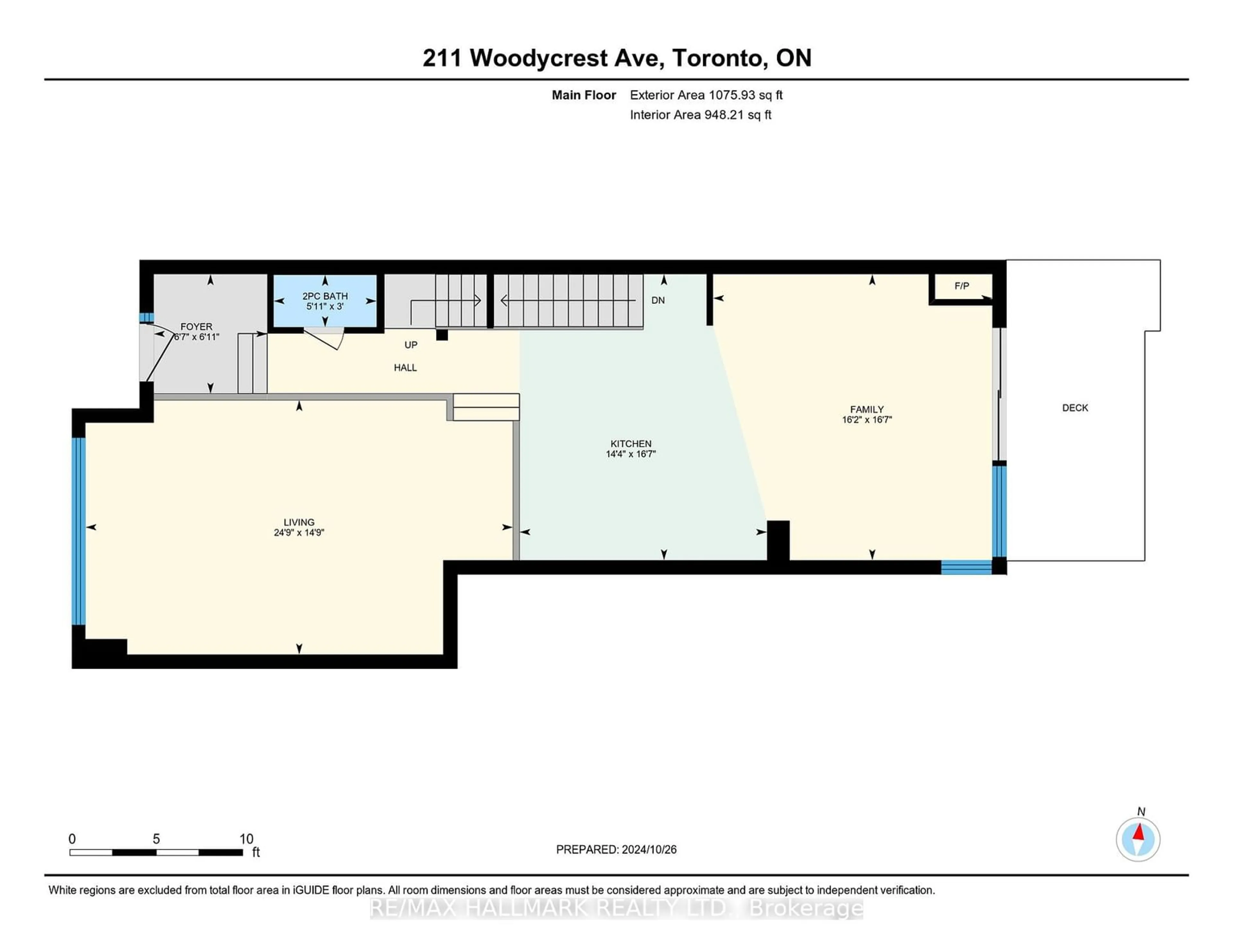 Floor plan for 211 Woodycrest Ave, Toronto Ontario M4J 3C4