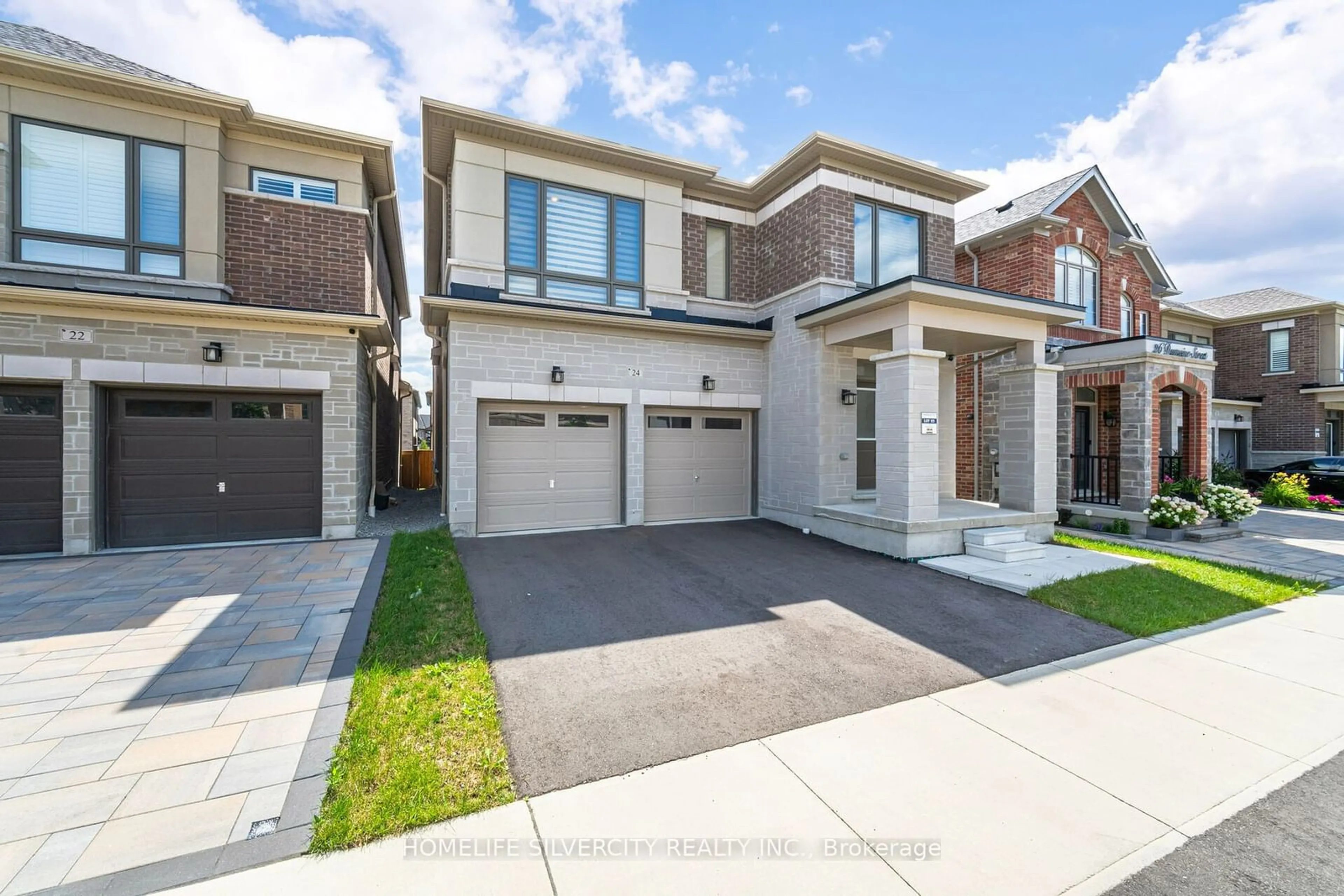 Frontside or backside of a home, the street view for 24 Dumaine St, Whitby Ontario L1P 0G8