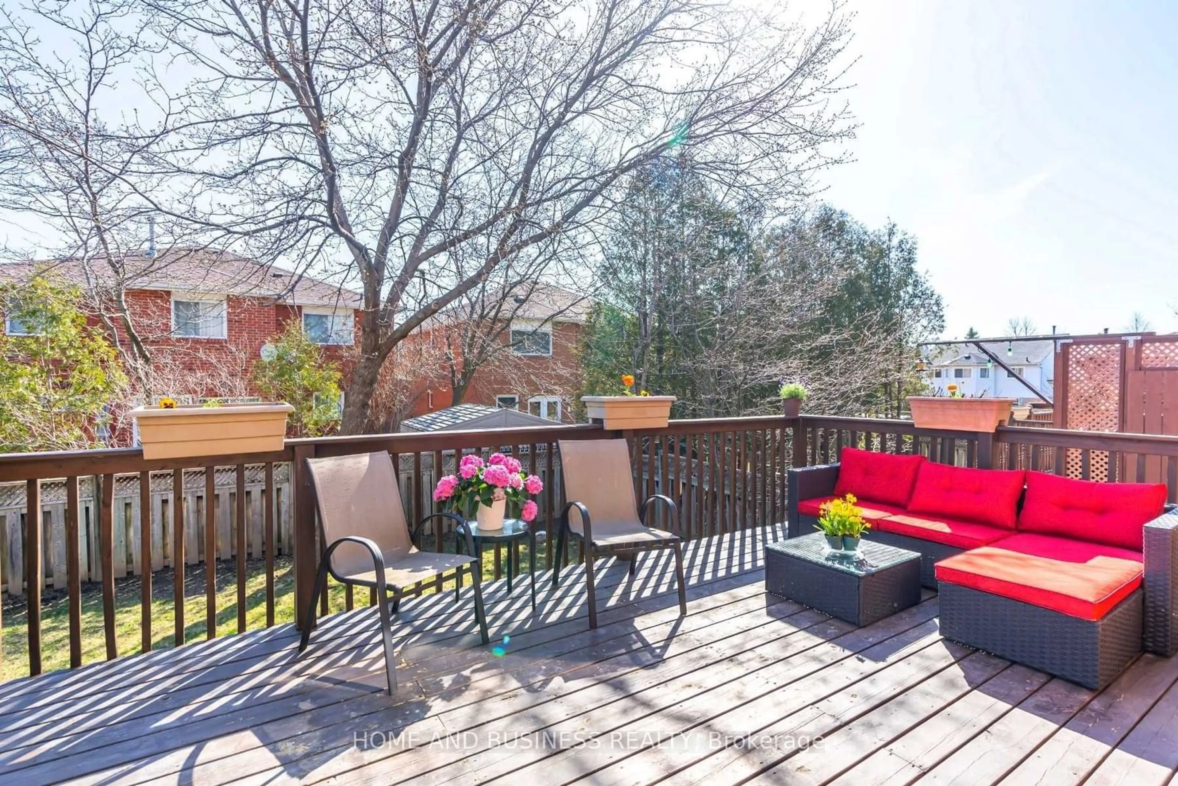 Patio, the fenced backyard for 9 Shipp Cres, Ajax Ontario L1T 3W6