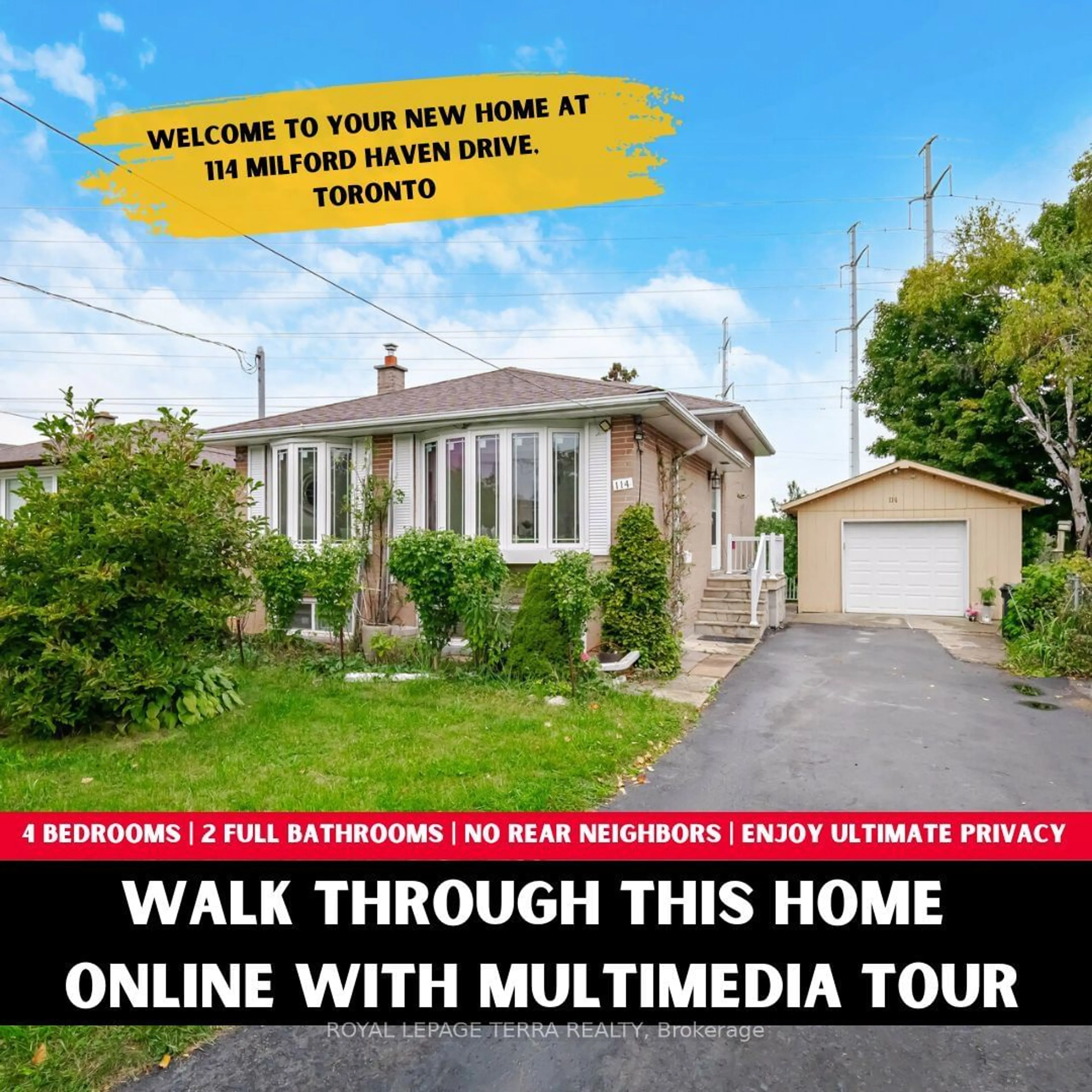 Frontside or backside of a home for 114 Milford Haven Dr, Toronto Ontario M1G 3E1