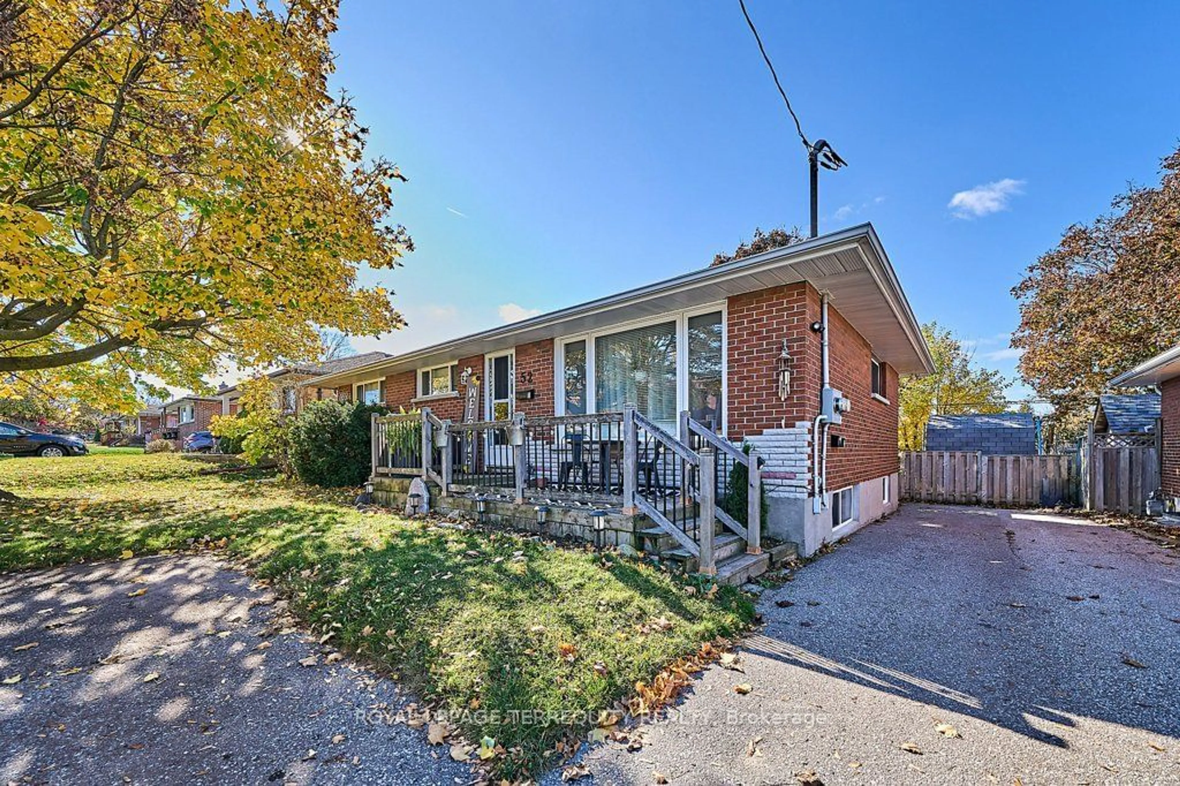 A pic from exterior of the house or condo, the street view for 52 Athabasca St, Oshawa Ontario L1H 7H6