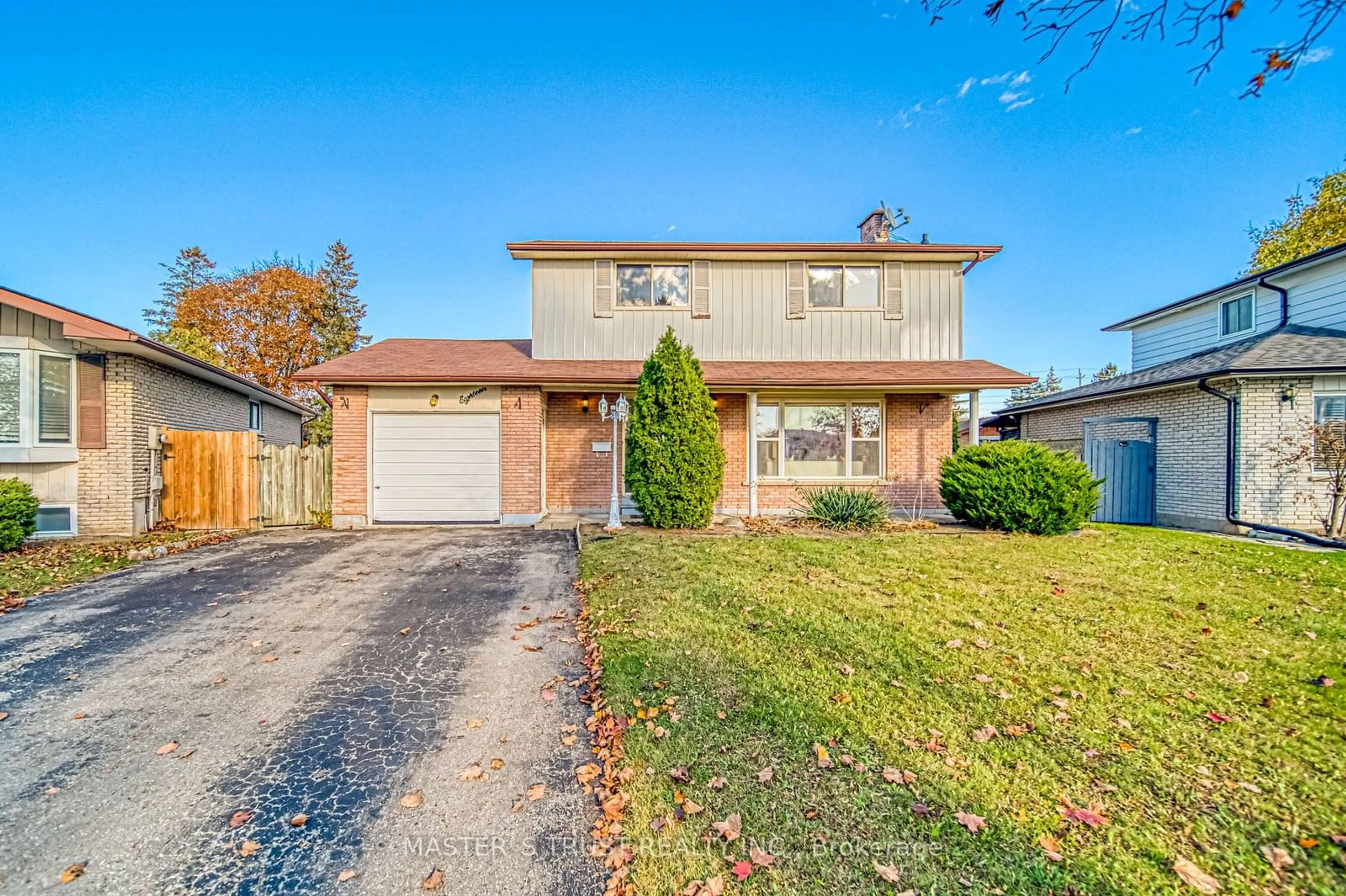 Frontside or backside of a home, the street view for 18 Brant Crt, Oshawa Ontario L1G 4M9