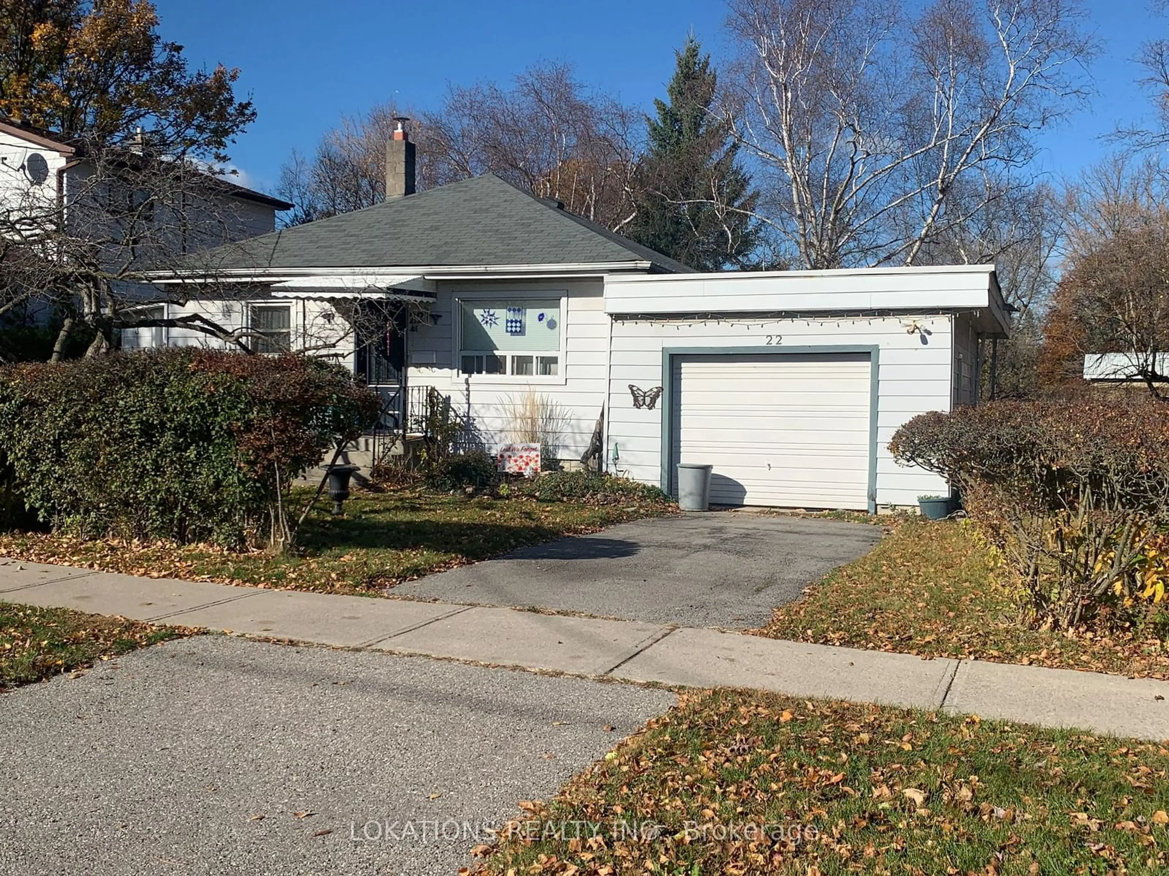 Frontside or backside of a home, the street view for 22 Church St, Clarington Ontario L1C 1S3