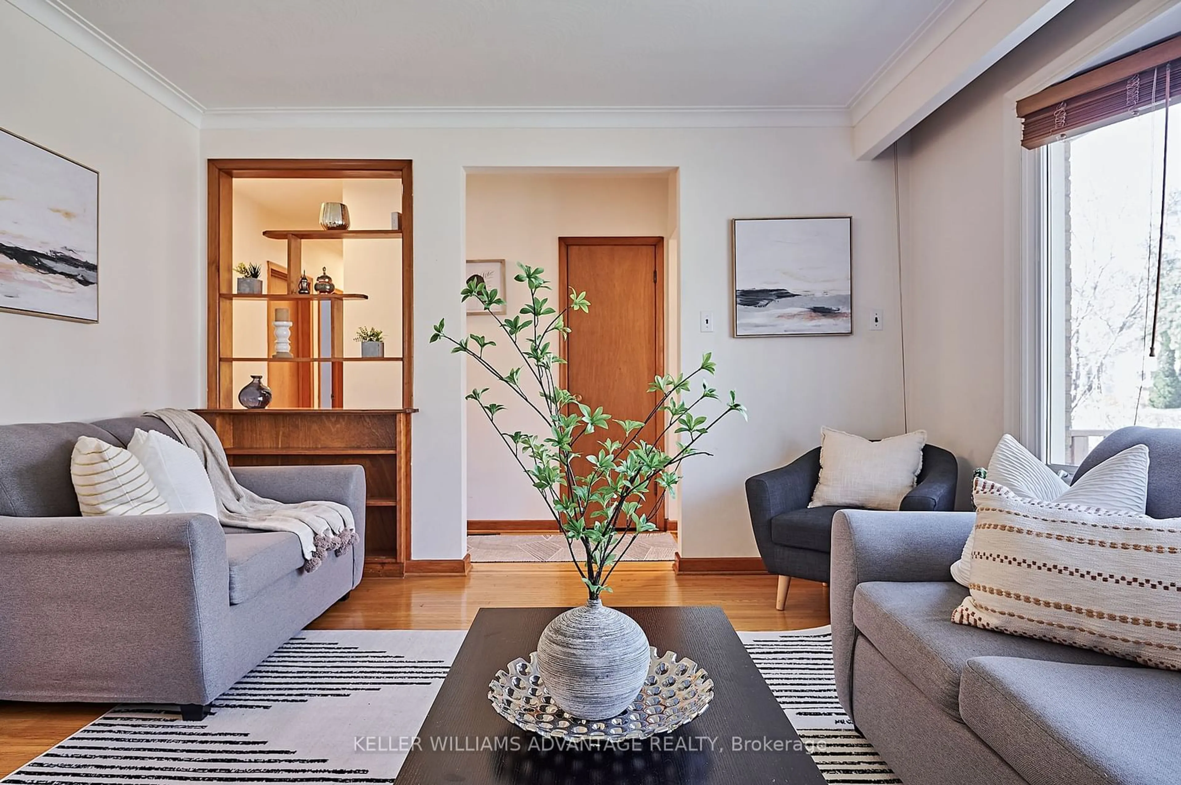 Living room, wood floors for 55 Rowatson Rd, Toronto Ontario M1E 1K2