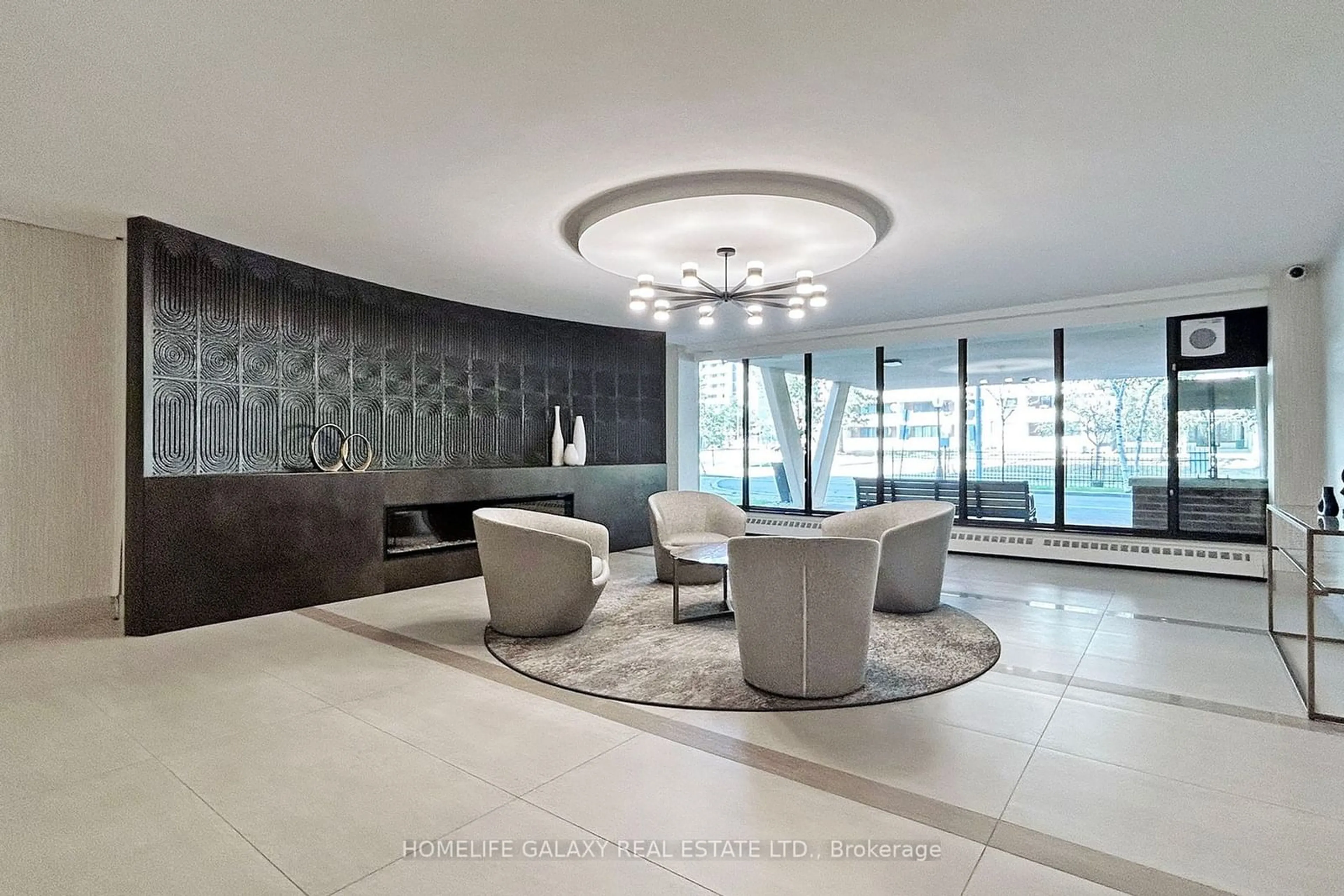 Indoor lobby, ceramic floors for 101 Prudential Dr #608, Toronto Ontario M1P 4S5