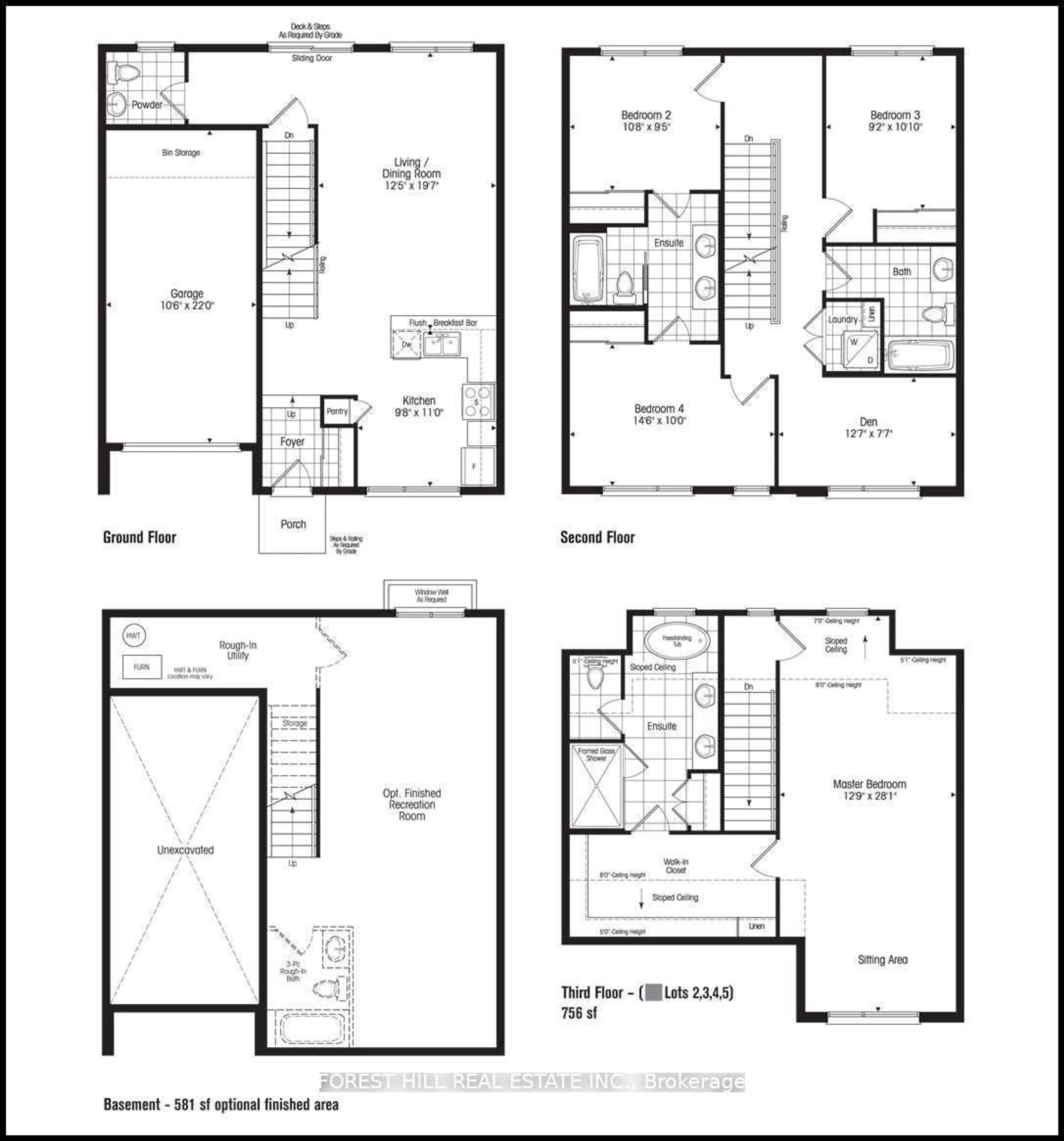 Floor plan for 35 Freemon Redmon Circ, Toronto Ontario M1R 0G3