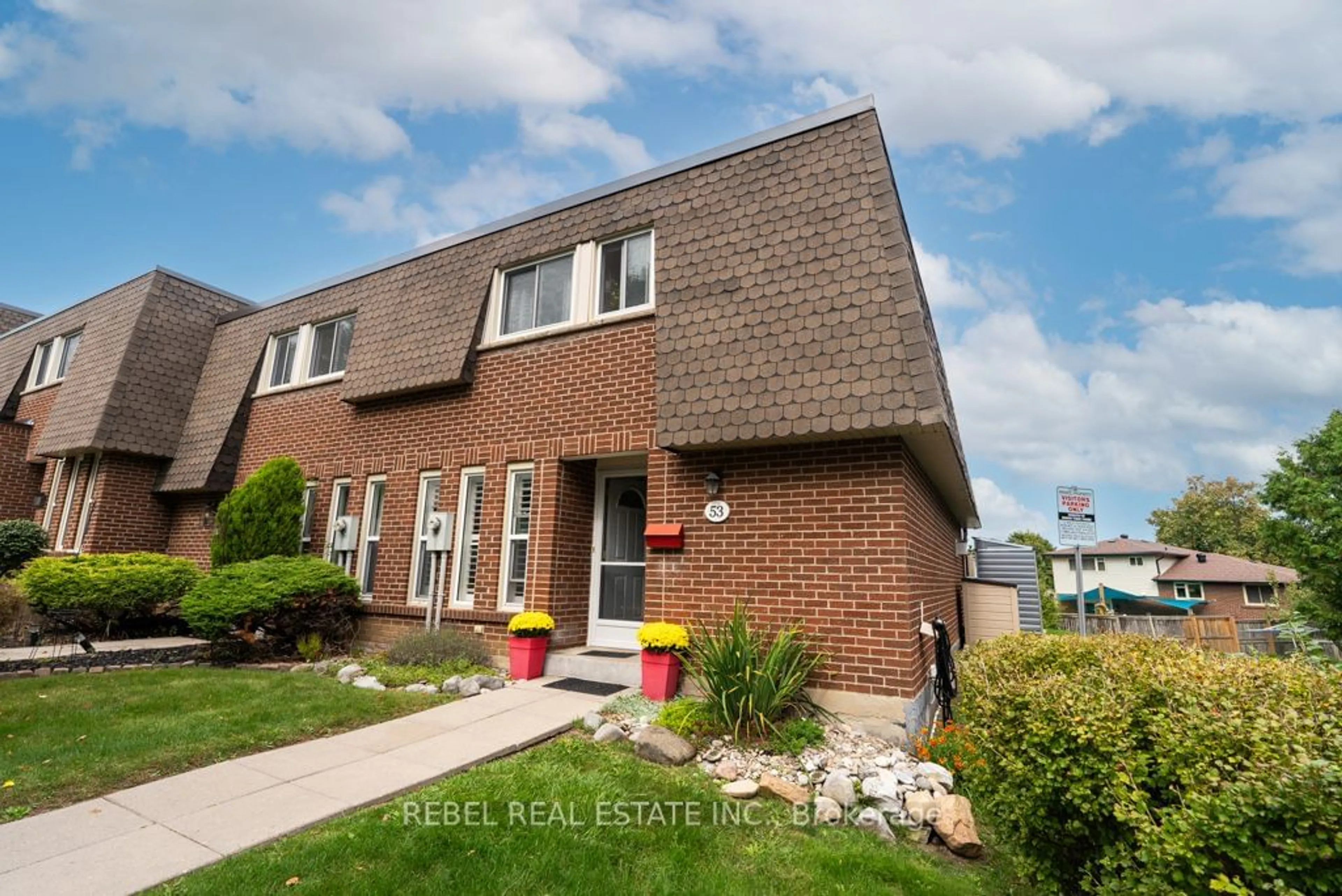 A pic from exterior of the house or condo, the street view for 53 Deacon Lane, Ajax Ontario L1S 2T2